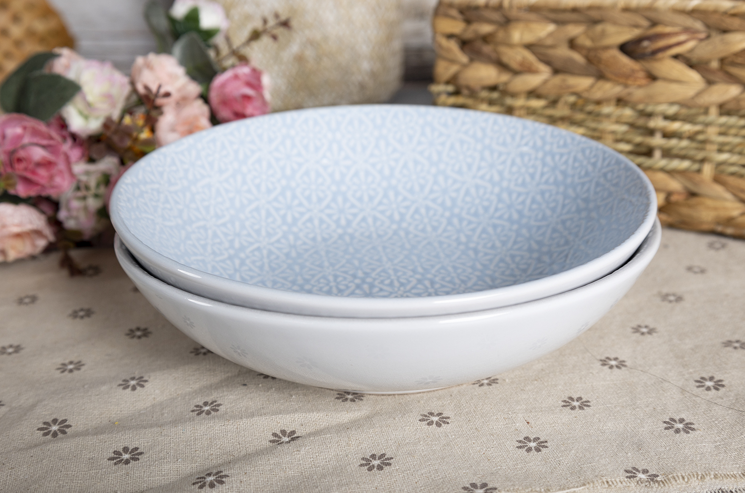 CHANGSHA HAPPY GO  Elegant Patterned Color Glazed Stoneware Dinnerware Collection with Soft Touch Finish |Dopamine Series Ceramics|happygodinnerware.com