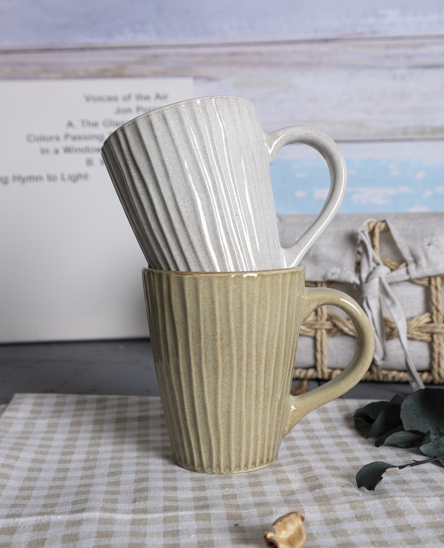 CHANGSHA HAPPY GO Nordic Bloom Reactive Glaze Embossed Stoneware Set – Ribbed Ceramic Plates, Bowls and Mugs in Pastel Tones for Modern Home Dining|happygodinnerware.com