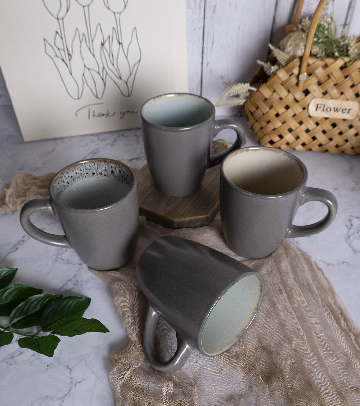 CHANGSHA HAPPY GO Eclipse Core Reactive Glaze Inner-Color Stoneware Set – Matte Exterior & Artistic Glazed Interior Bowls, Plates and Mugs|happygodinnerware.com
