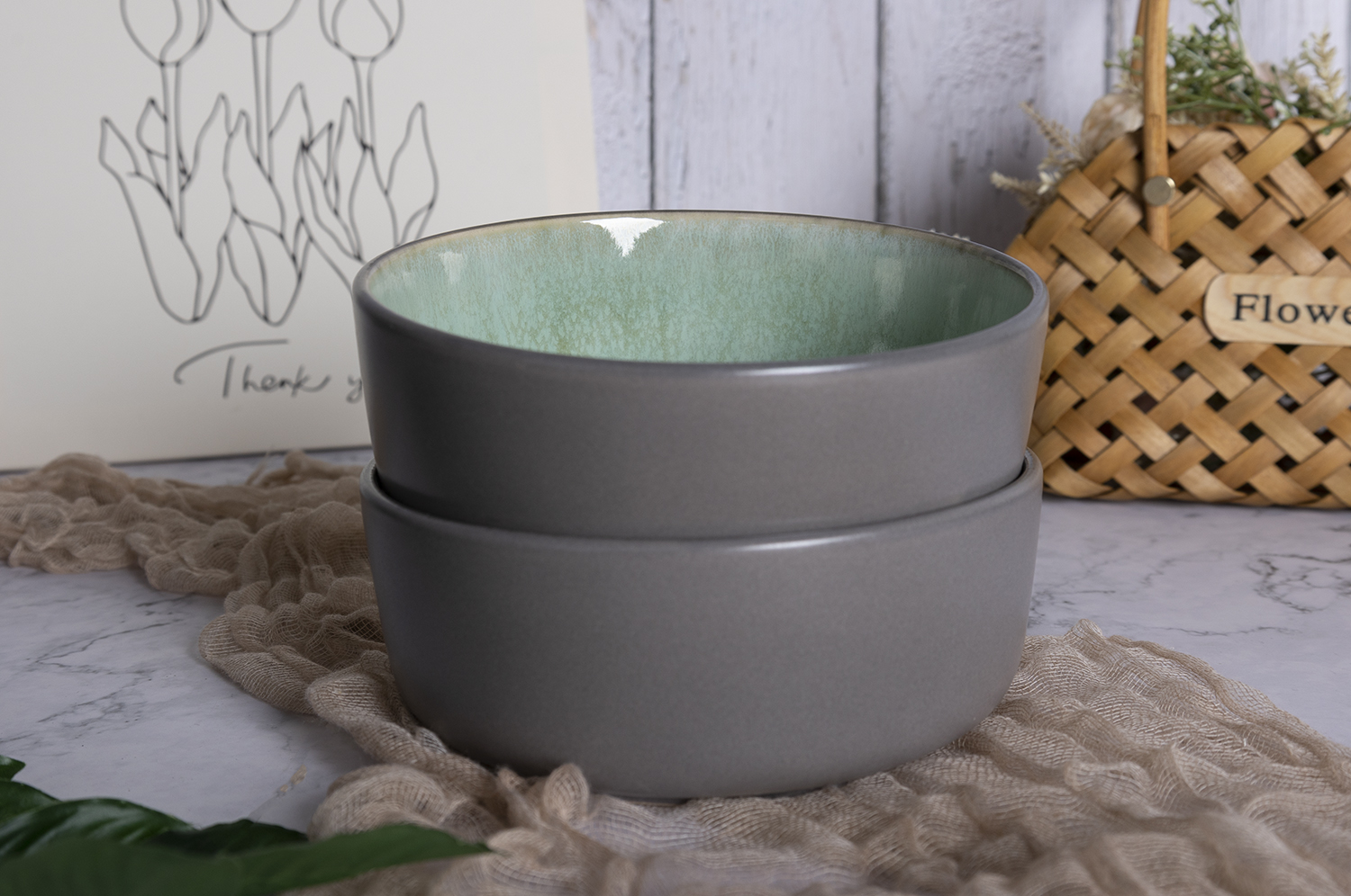 CHANGSHA HAPPY GO Eclipse Core Reactive Glaze Inner-Color Stoneware Set – Matte Exterior & Artistic Glazed Interior Bowls, Plates and Mugs|happygodinnerware.com