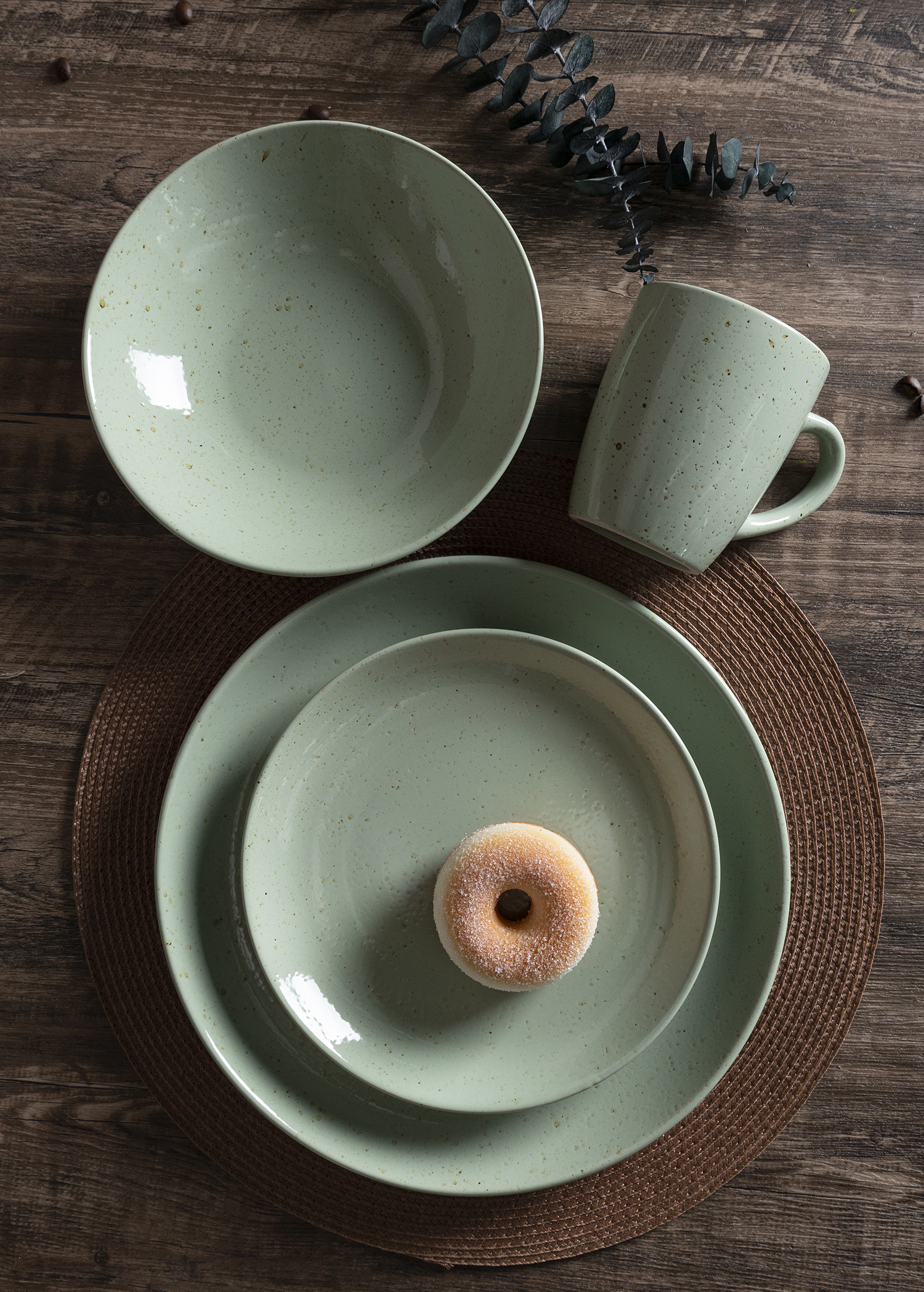 CHANGSHA HAPPY GO SpecklePop Stoneware Dinnerware Set – Modern Splatter Glazed Ceramic Plates, Bowls and Mugs in Playful Colors|happygodinnerware.com