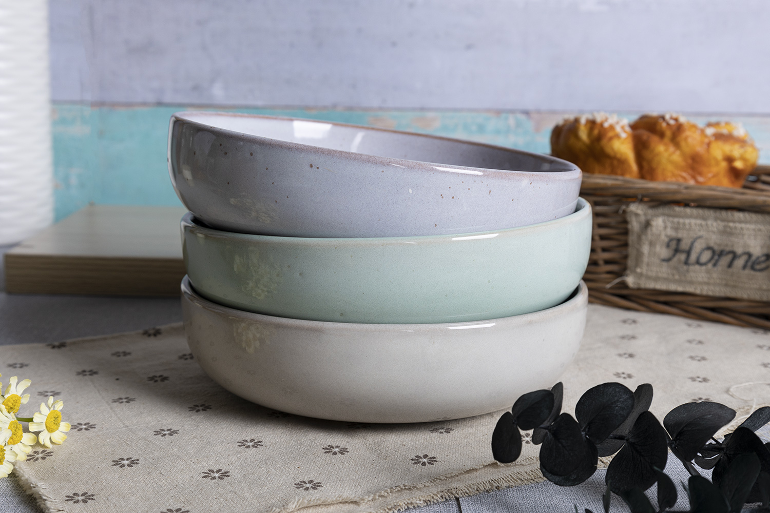CHANGSHA HAPPY GO Sunbake Reactive Glaze Stoneware Set – Warm Toned Ceramic Dinnerware with Soft Gradient Finish|happygodinnerware.com