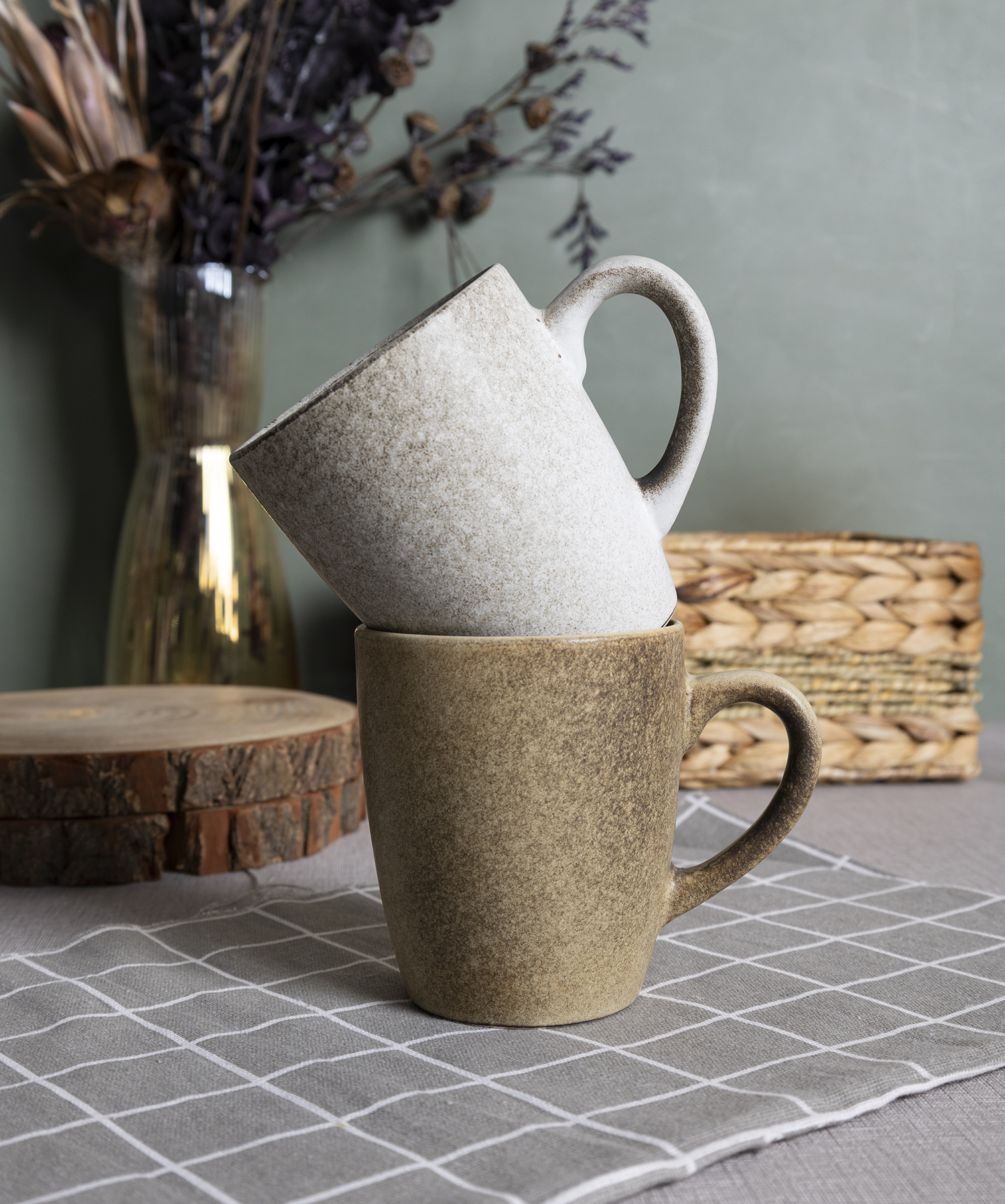 CHANGSHA HAPPY GO Stoneveil Reactive Glaze Stoneware Set – Wabi-Sabi Inspired Dinnerware in Earth Tones and Matte Texture|happygodinnerware.com