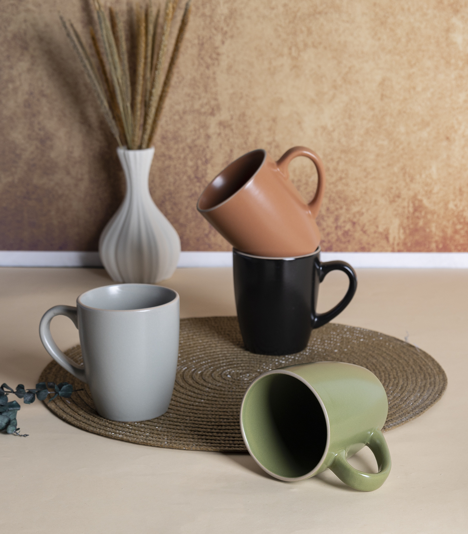 CHANGSHA HAPPY GO TerraEase Matte Glaze Stoneware Set – Earth-Toned Ceramic Dinnerware in Soft Minimalist Finish|happygodinnerware.com