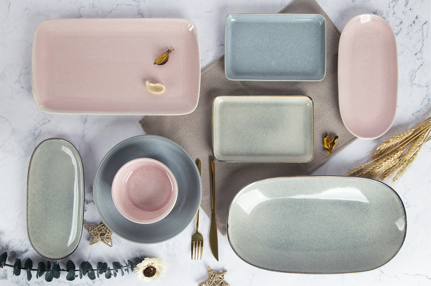 CHANGSHA HAPPY GO Fresh Reaction Glaze Ceramic Collection: Elegant Simplicity in Modern Design |happygodinnerware.com