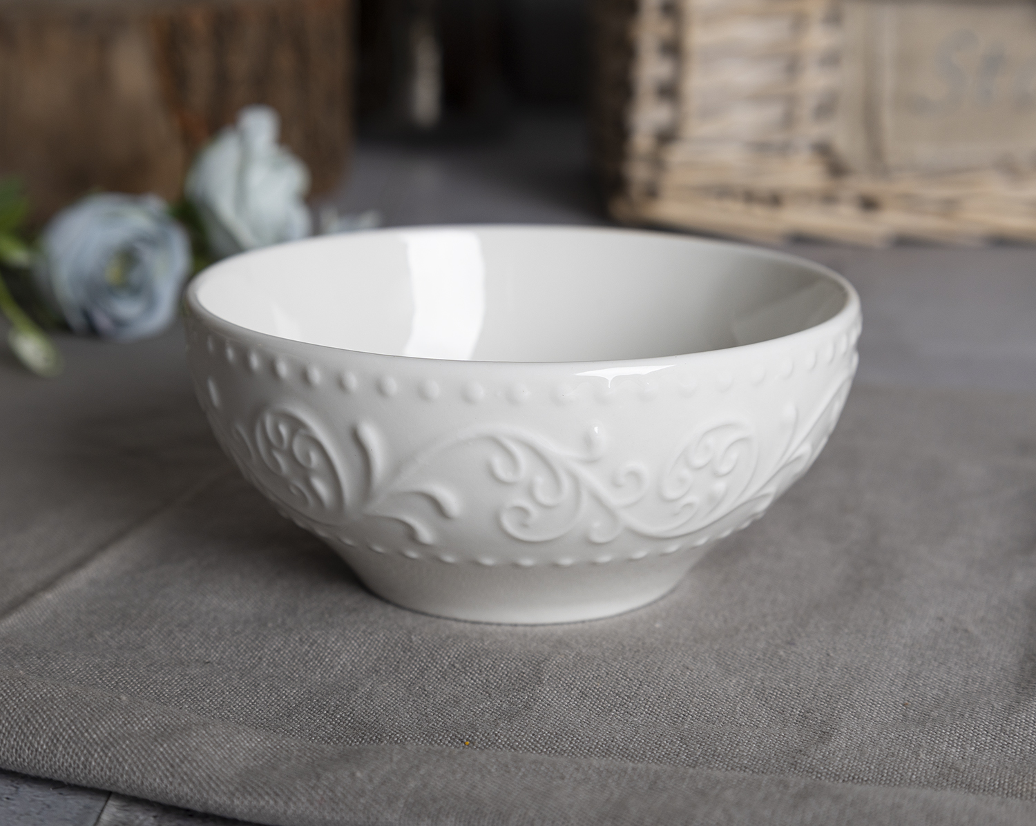 CHANGSHA HAPPY GO New Bone China European Floral Embossed Dinnerware | happygodinnerware.com