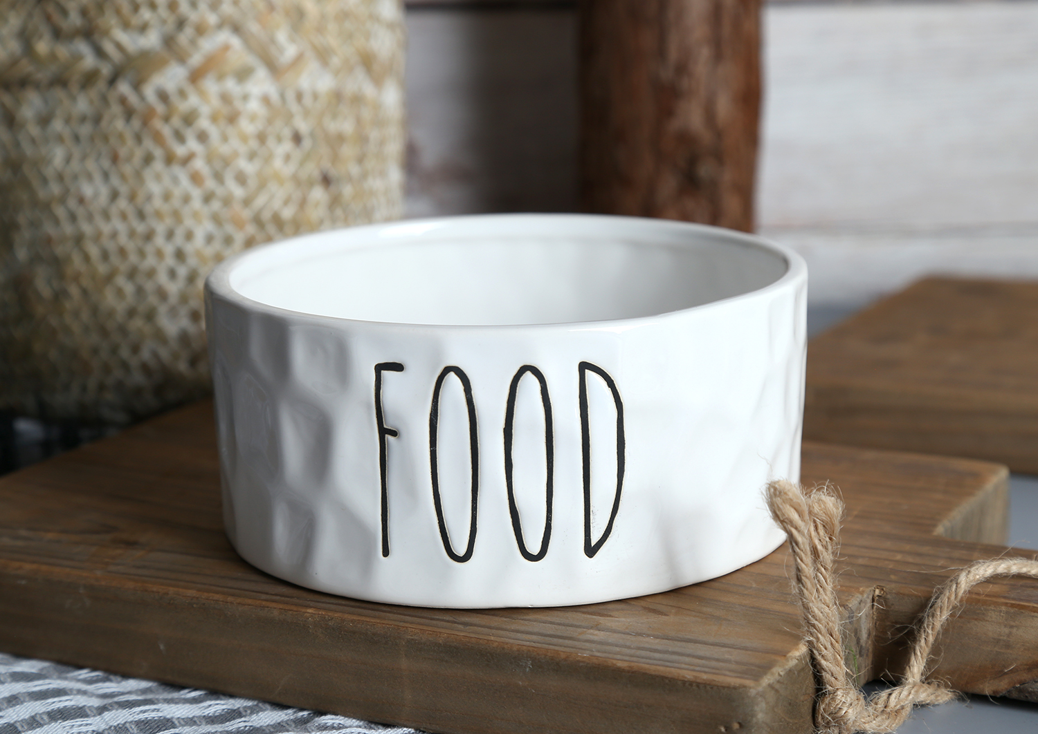 CHANGSHA HAPPY GO Embossed Pet Bowl with &quotFOOD
