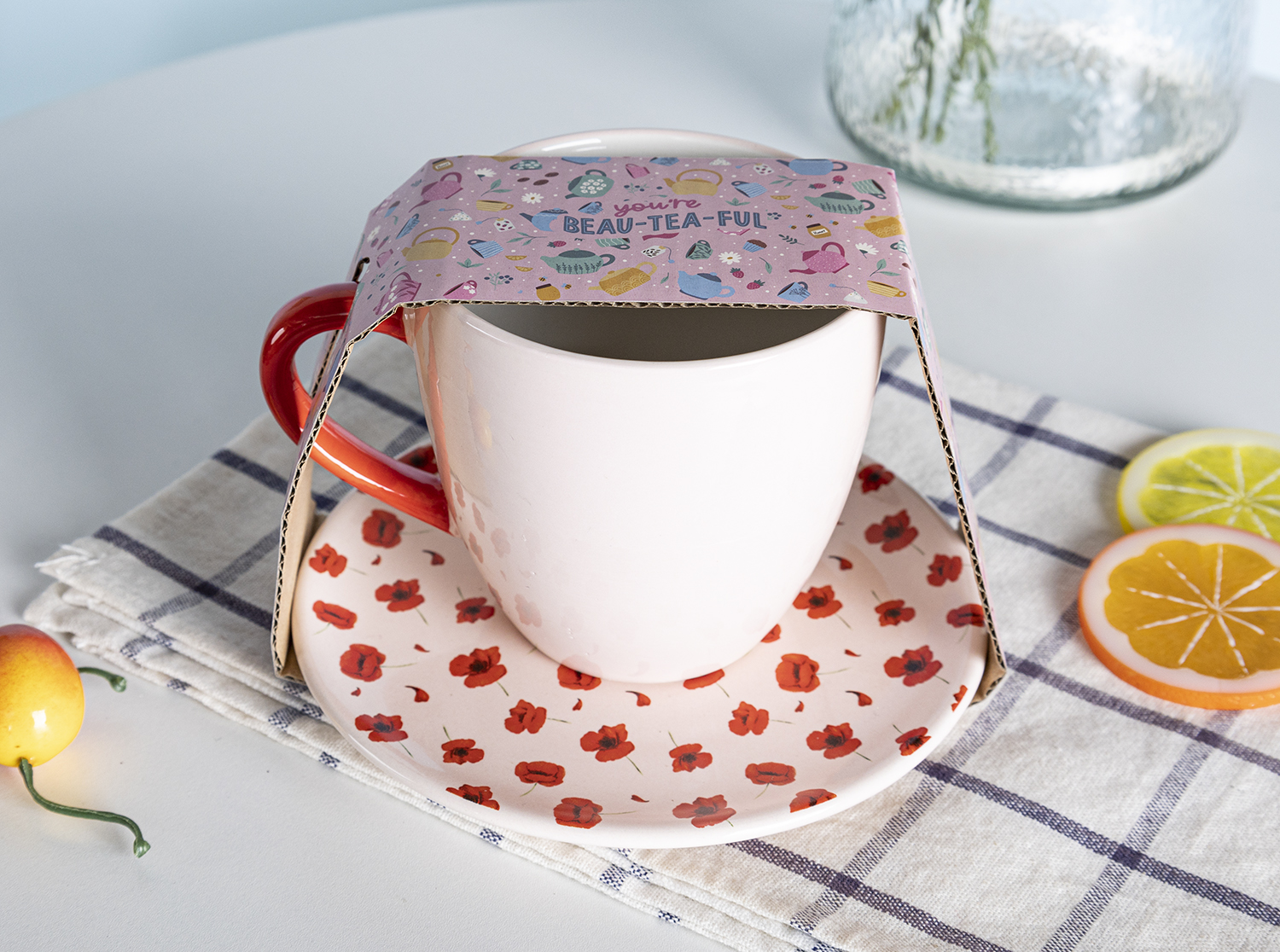 CHANGSHA HAPPY GO Floral Ceramic Cup and Saucer Set – Colorful Tea & Coffee Mug Gift Set with Pastel Flower Pattern|happygodinnerware.com