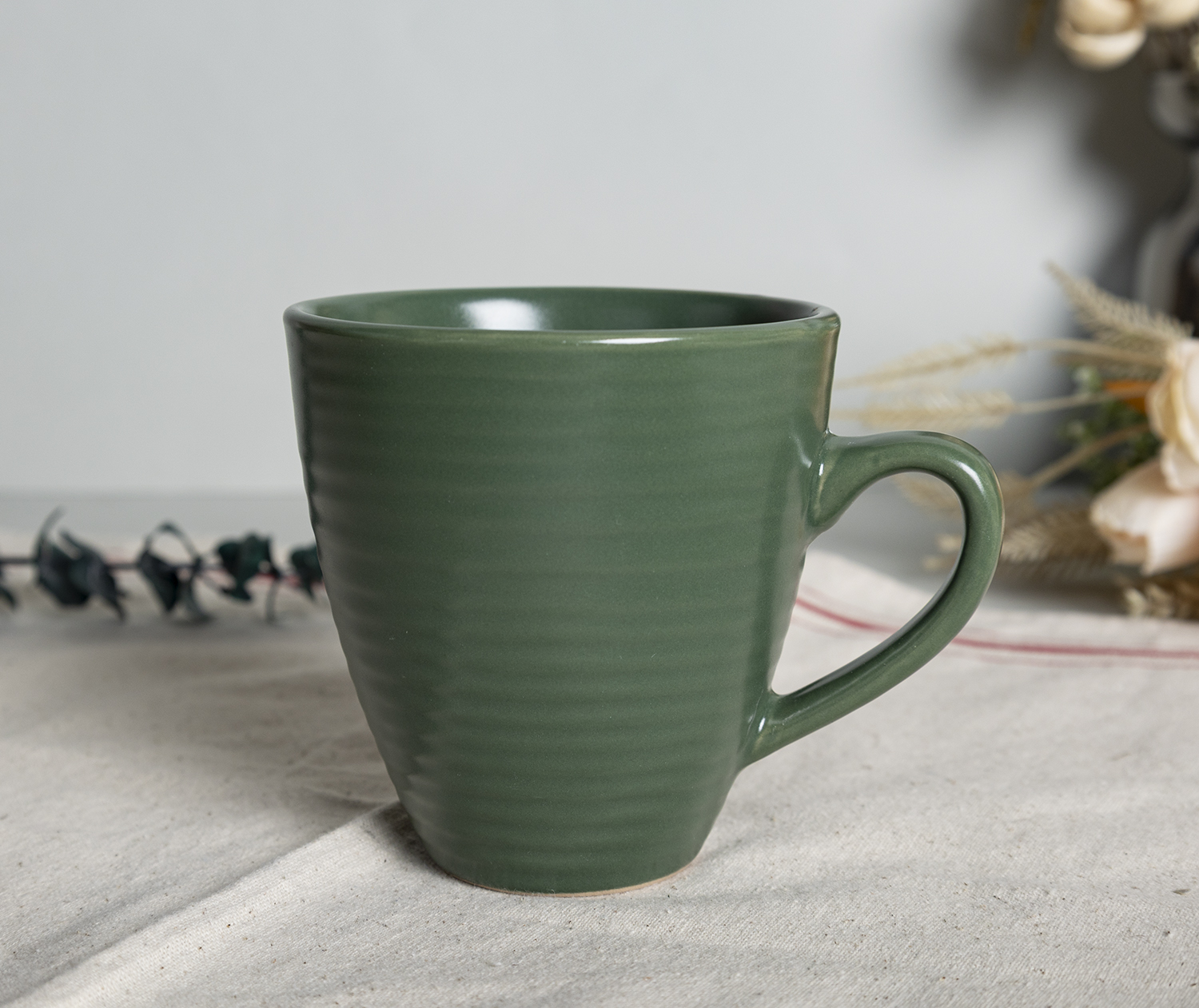 CHANGSHA HAPPY GO  Textured Stoneware Embossed Dinnerware Set with Matte Spiral Pattern and Nature-Inspired Colors |happygodinnerware.com