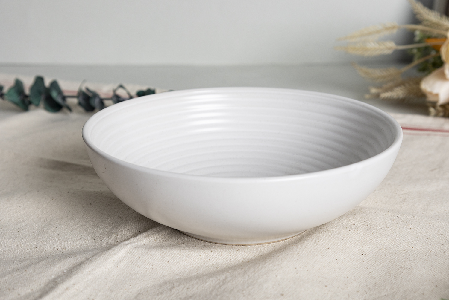 CHANGSHA HAPPY GO  Textured Stoneware Embossed Dinnerware Set with Matte Spiral Pattern and Nature-Inspired Colors |happygodinnerware.com