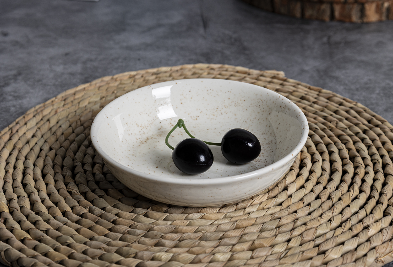 CHANGSHA HAPPY GO Minimalist Speckled Ceramic Dinnerware Set – Cream Glaze Tableware Collection|happygodinnerware.com