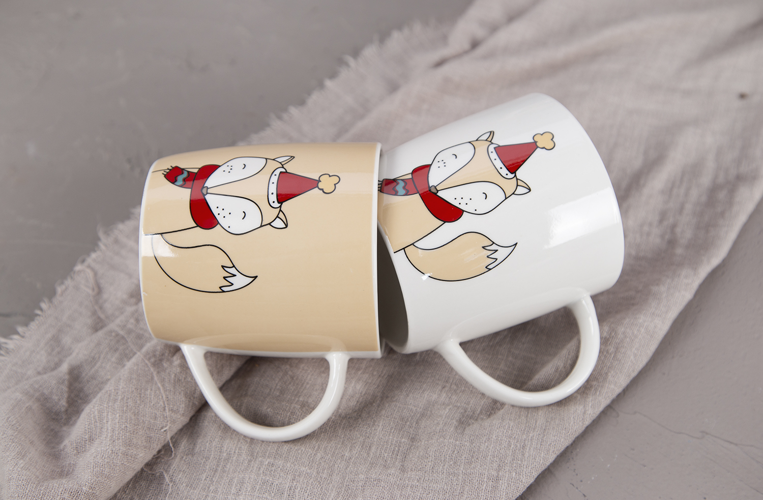 CHANGSHA HAPPY GO Cute Christmas Animal Mugs in New Bone China | happygodinnerware.com