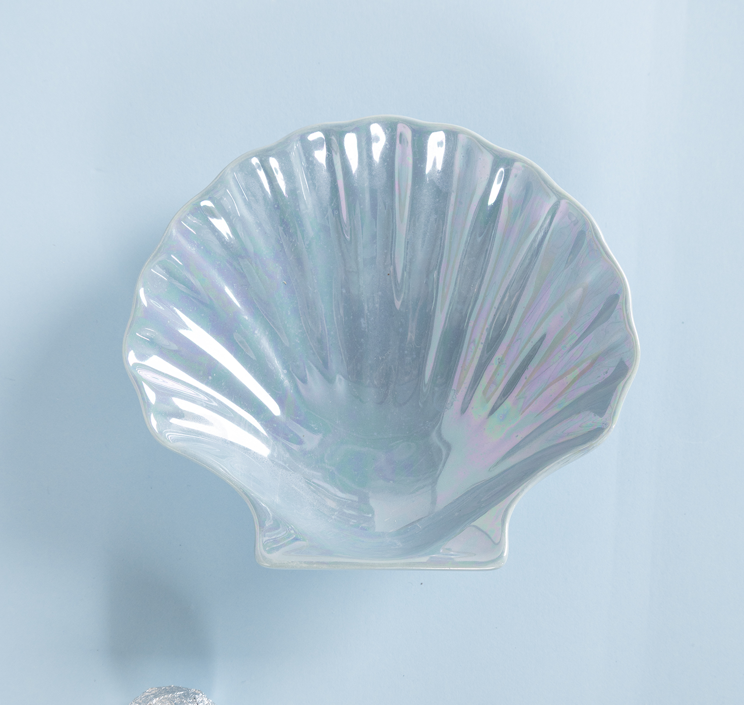 CHANGSHA HAPPY GO  Coastal-Inspired Embossed New Bone China Dinnerware Set in Iridescent Glaze with Seashell and Marine Shapes |Dopamine Series Ceramics  |happygodinnerware.com
