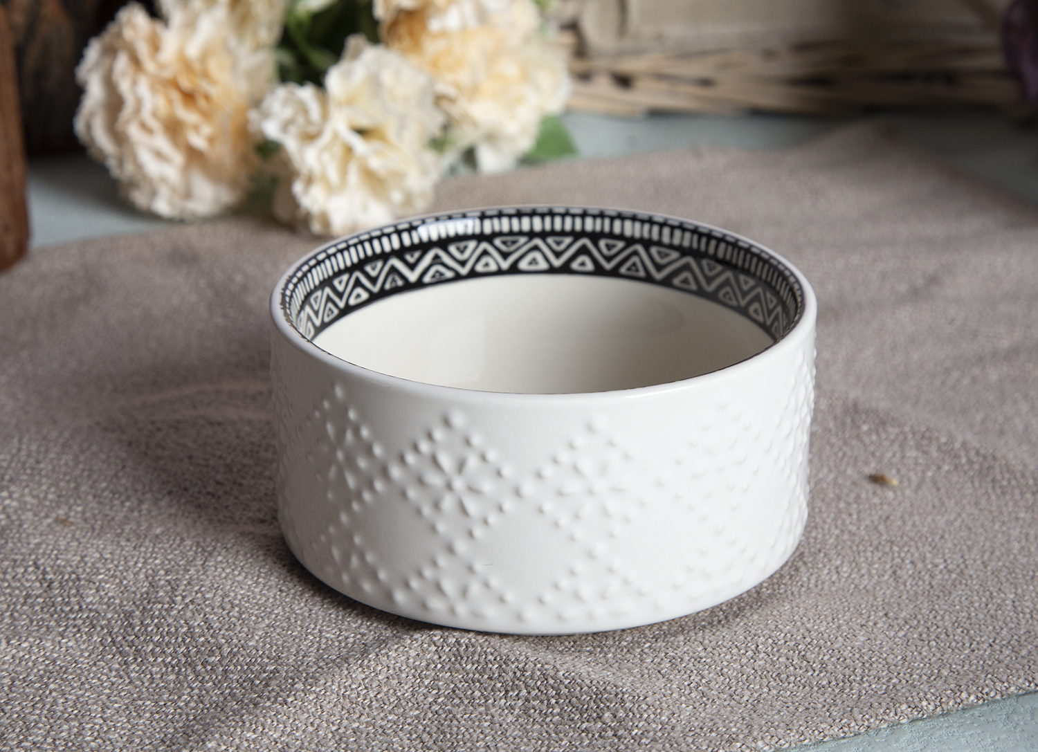 CHANGSHA HAPPY GO Embossed Ceramic Bowls in Stoneware | happygodinnerware.com