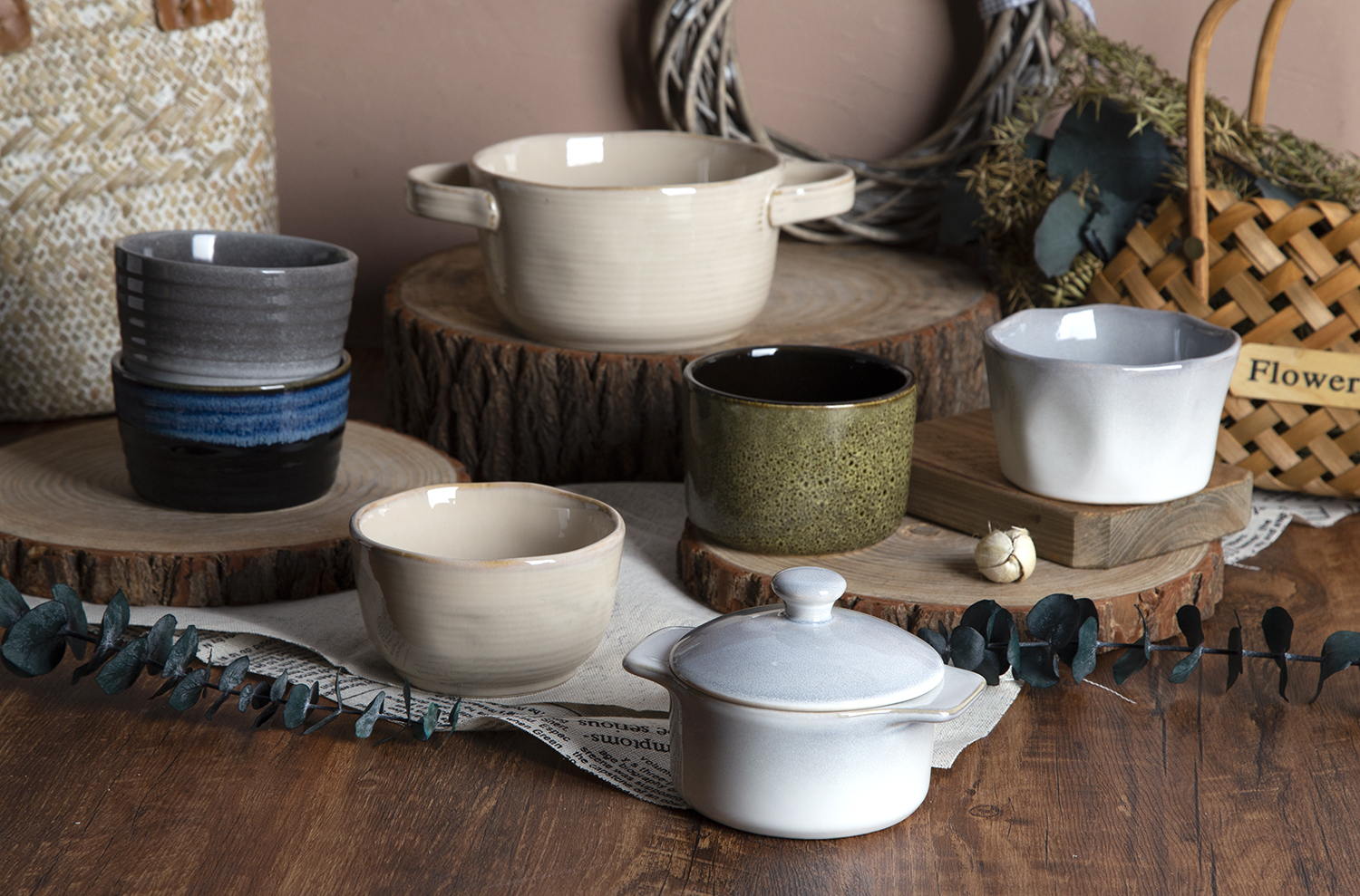 CHANGSHA HAPPY GO Stoneware Bowls Set | happygodinnerware.com