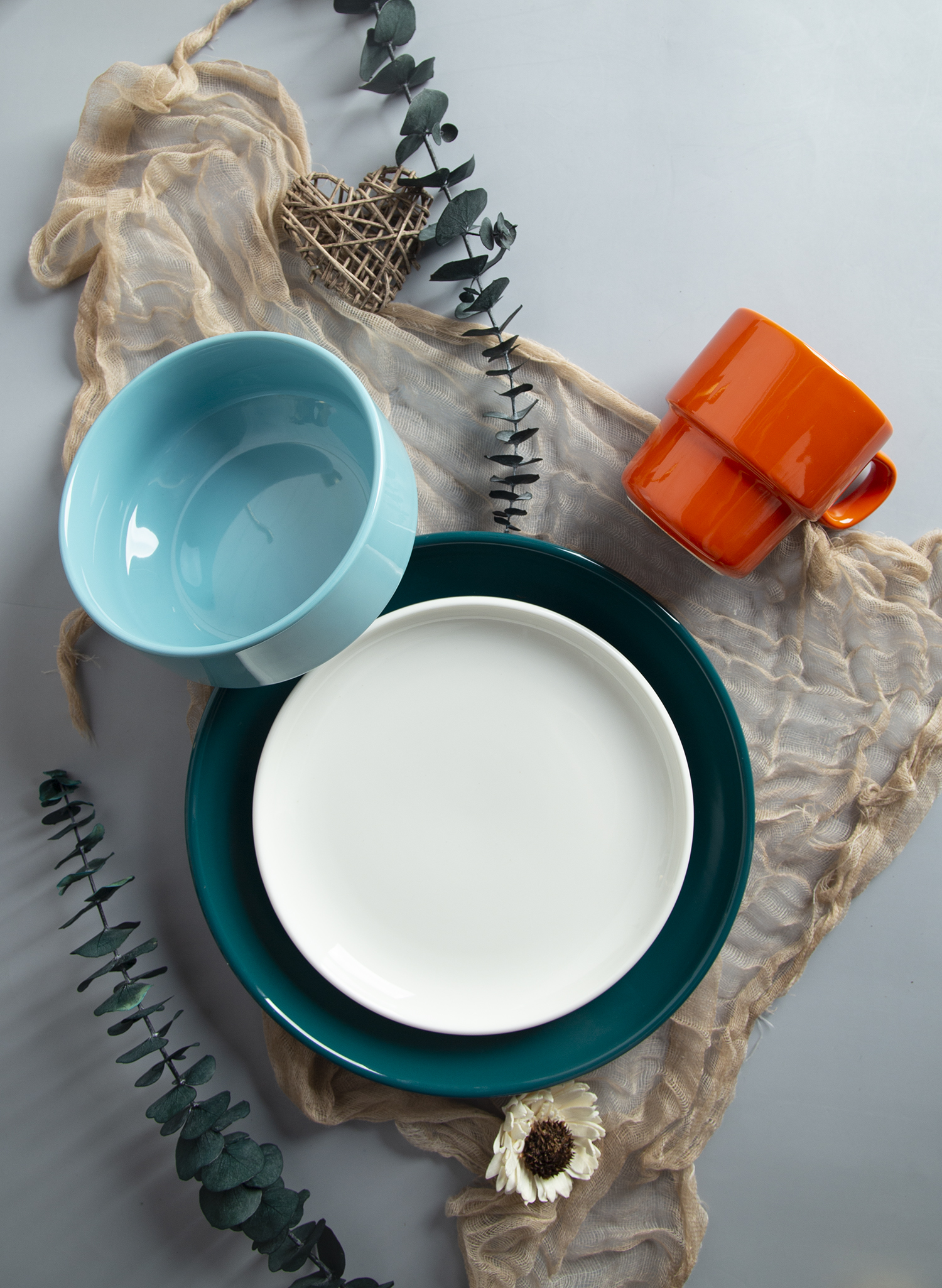CHANGSHA HAPPY GO Vivid Glaze Embossed Porcelain Bowl & Plate Set | Bright Color Finish |Dopamine Series Ceramics|happygodinnerware.com