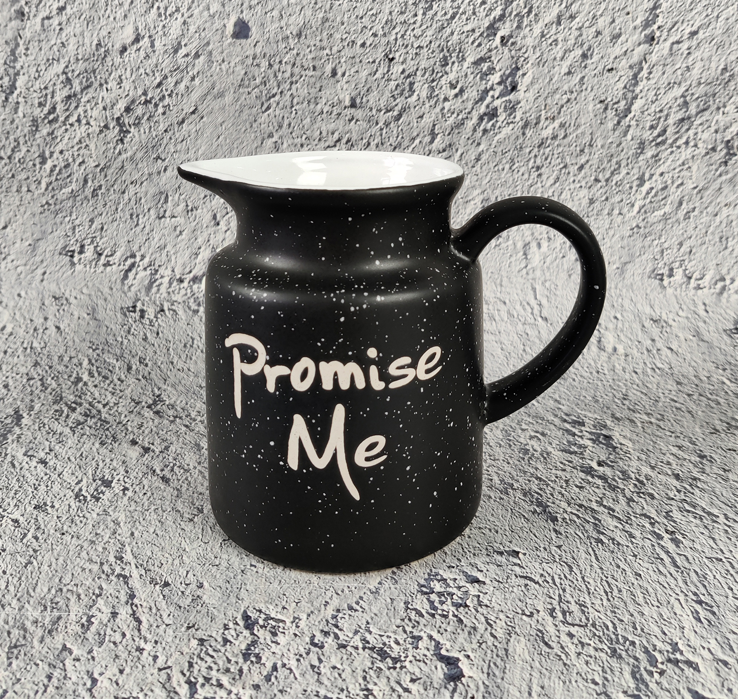 CHANGSHA HAPPY GO Black Speckled Glaze Stoneware with Underglaze Typography | happygodinnerware.com