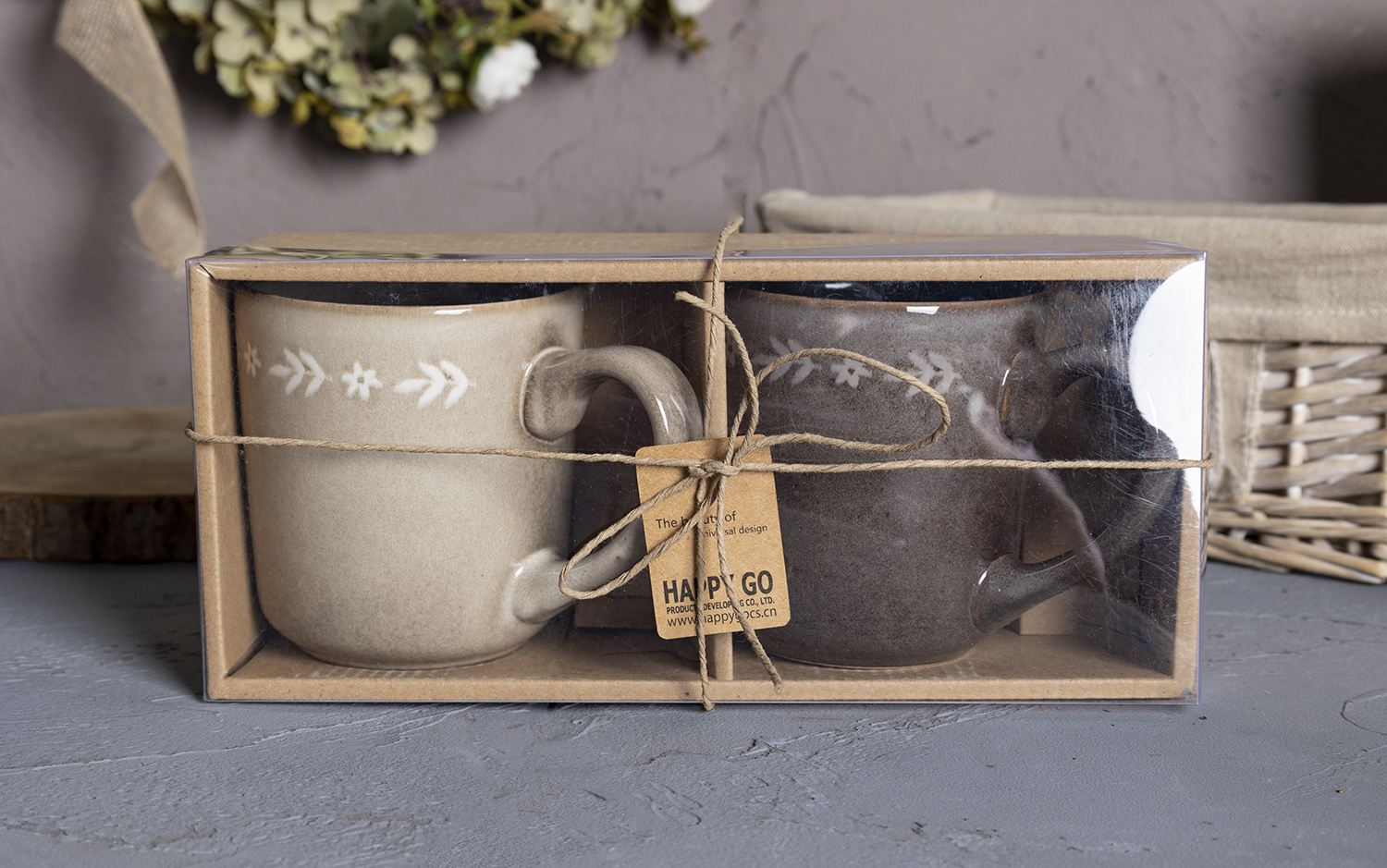 CHANGSHA HAPPY GO Vintage Floral Stoneware Dinnerware Set | Embossed Rustic Glaze Finish | Mugs, Bowls & Plates for Home & Gift Use|happygodinnerware.com
