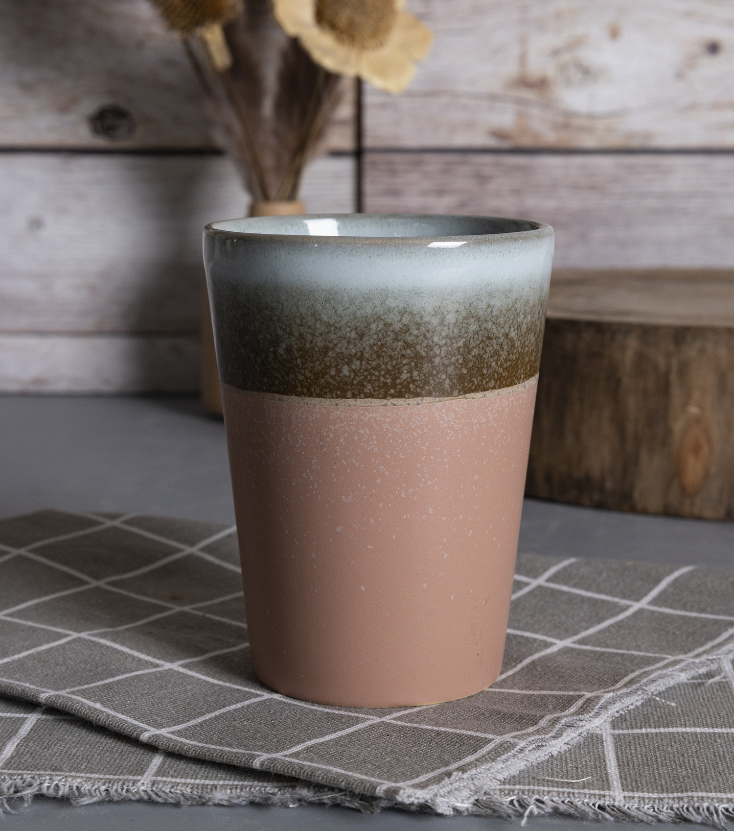 CHANGSHA HAPPY GO Two-Tone Reactive Glaze Stoneware Mug Set | Handmade Look Coffee Mugs for Home, Office & Gift Use | Customizable Logo Available|happygodinnerware.com