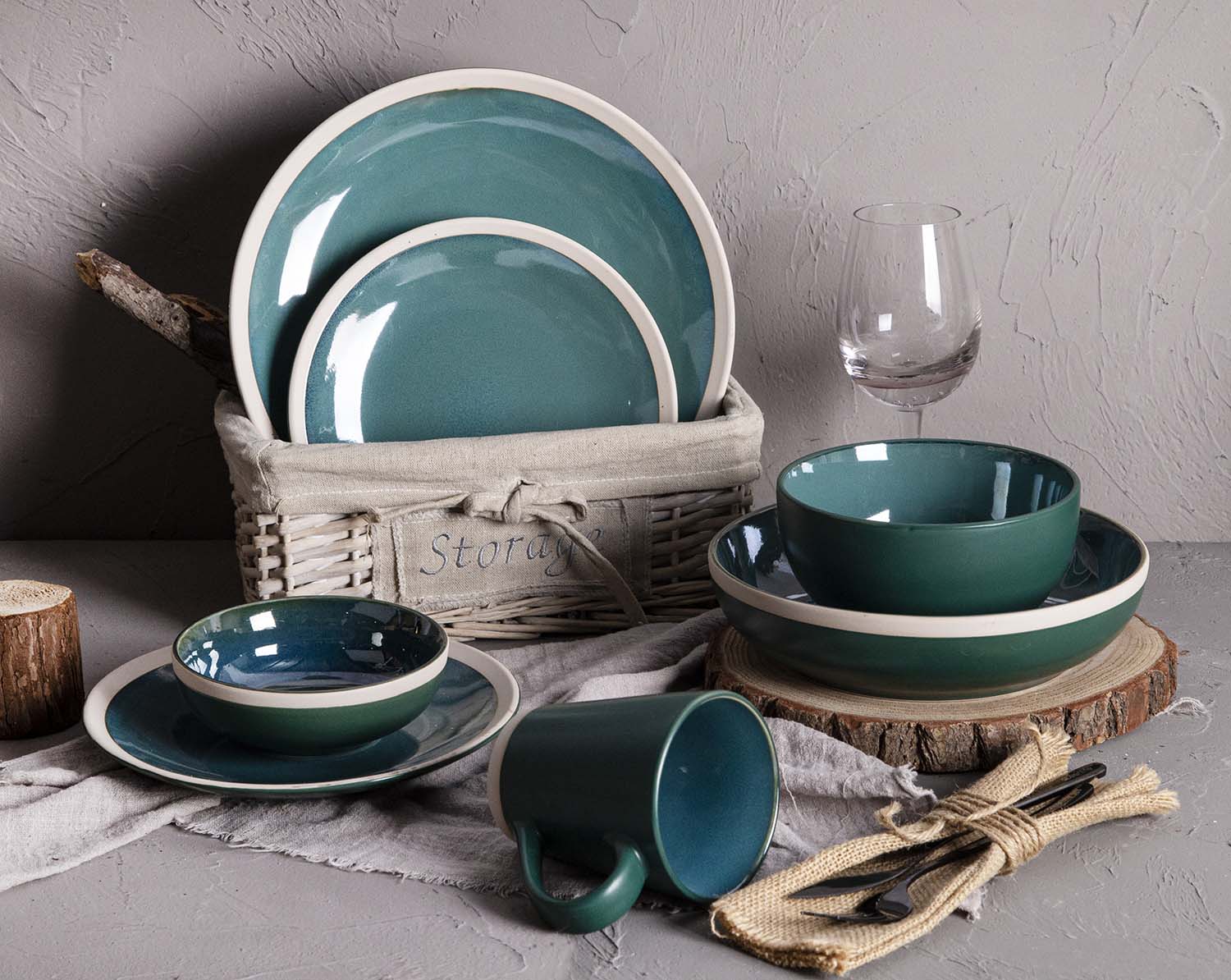 CHANGSHA HAPPY GO Reactive Glaze Artisan Dinnerware Set |happygodinnerware.com