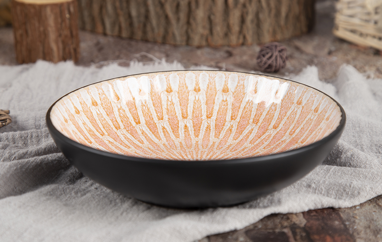 CHANGSHA HAPPY GO Embossed Reactive Glaze Ceramic Collection | happygodinnerware.com