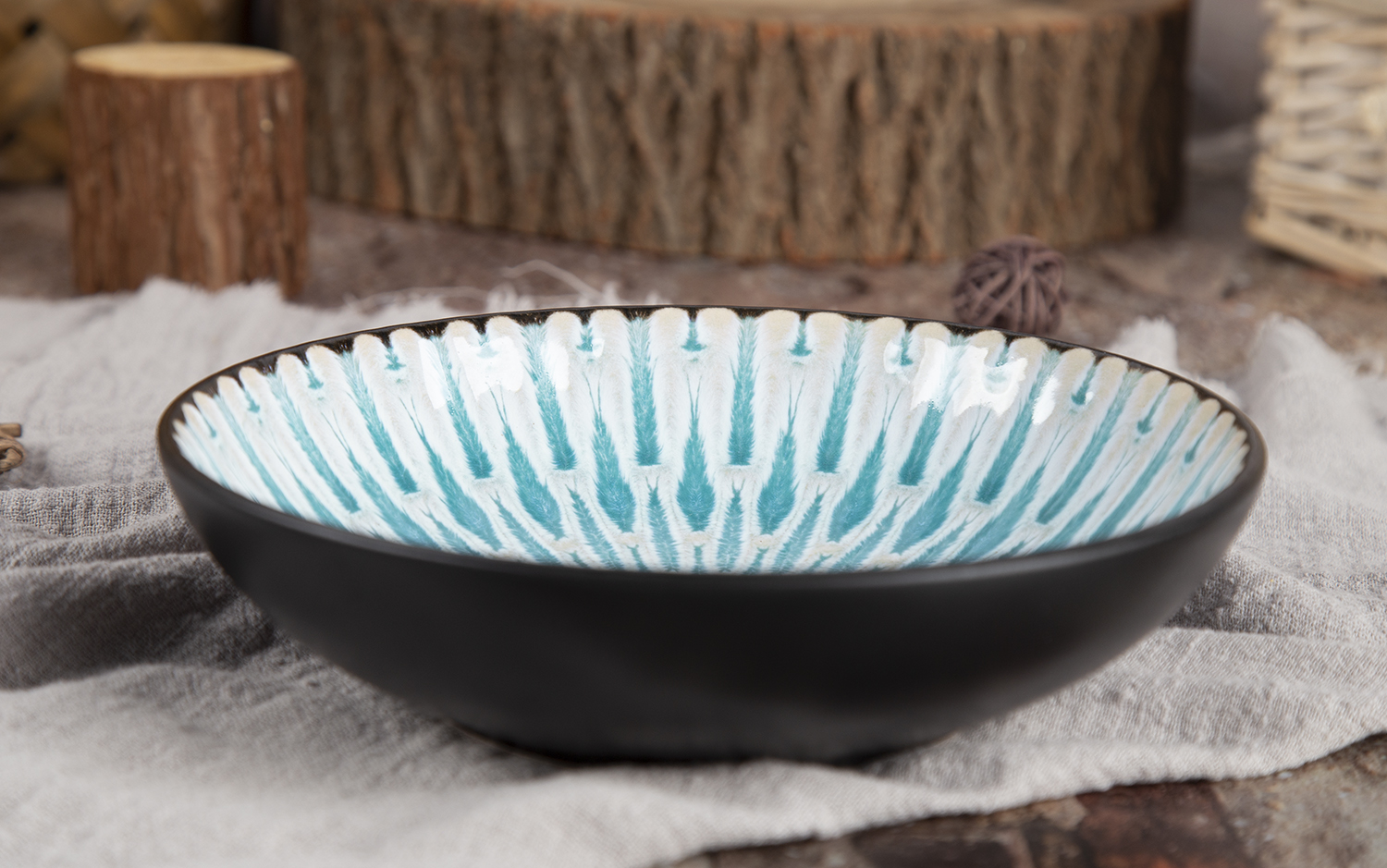 CHANGSHA HAPPY GO Embossed Reactive Glaze Ceramic Collection | happygodinnerware.com