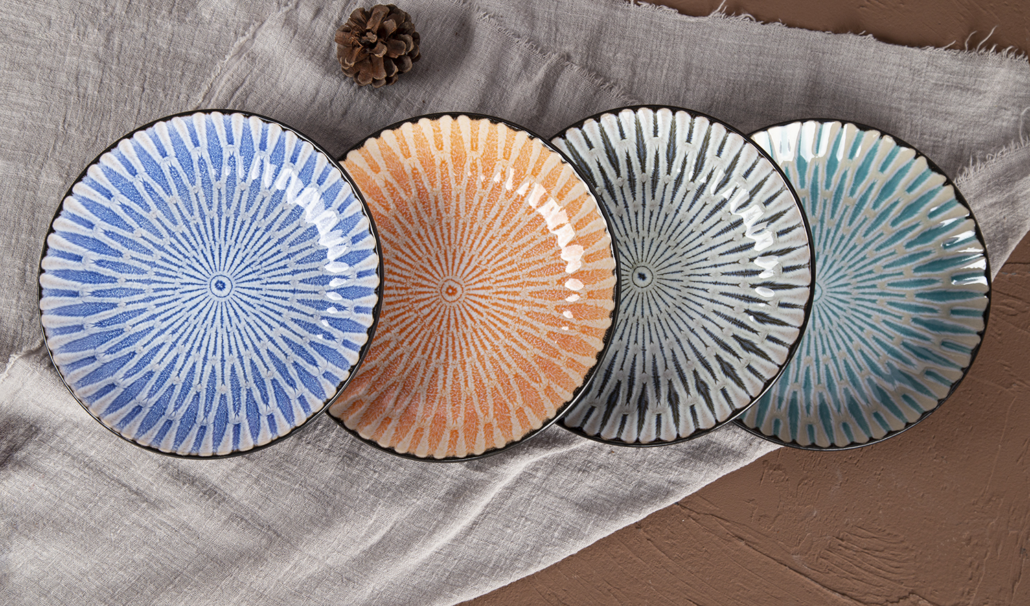CHANGSHA HAPPY GO Embossed Reactive Glaze Ceramic Collection | happygodinnerware.com