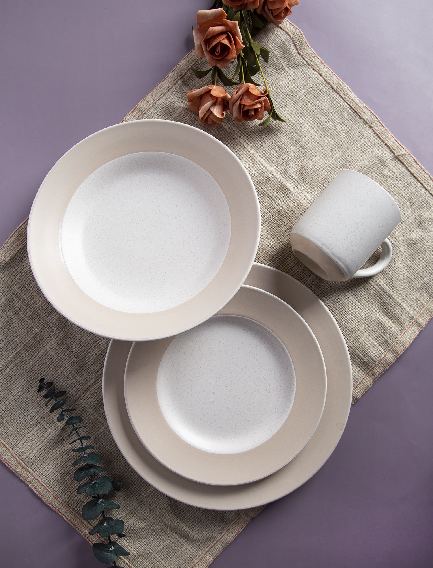 CHANGSHA HAPPY GO Spring Blossom Matte Reactive Glaze Stoneware Set | Soft Pastel Hues |Dopamine Series Ceramics|happygodinnerware.com