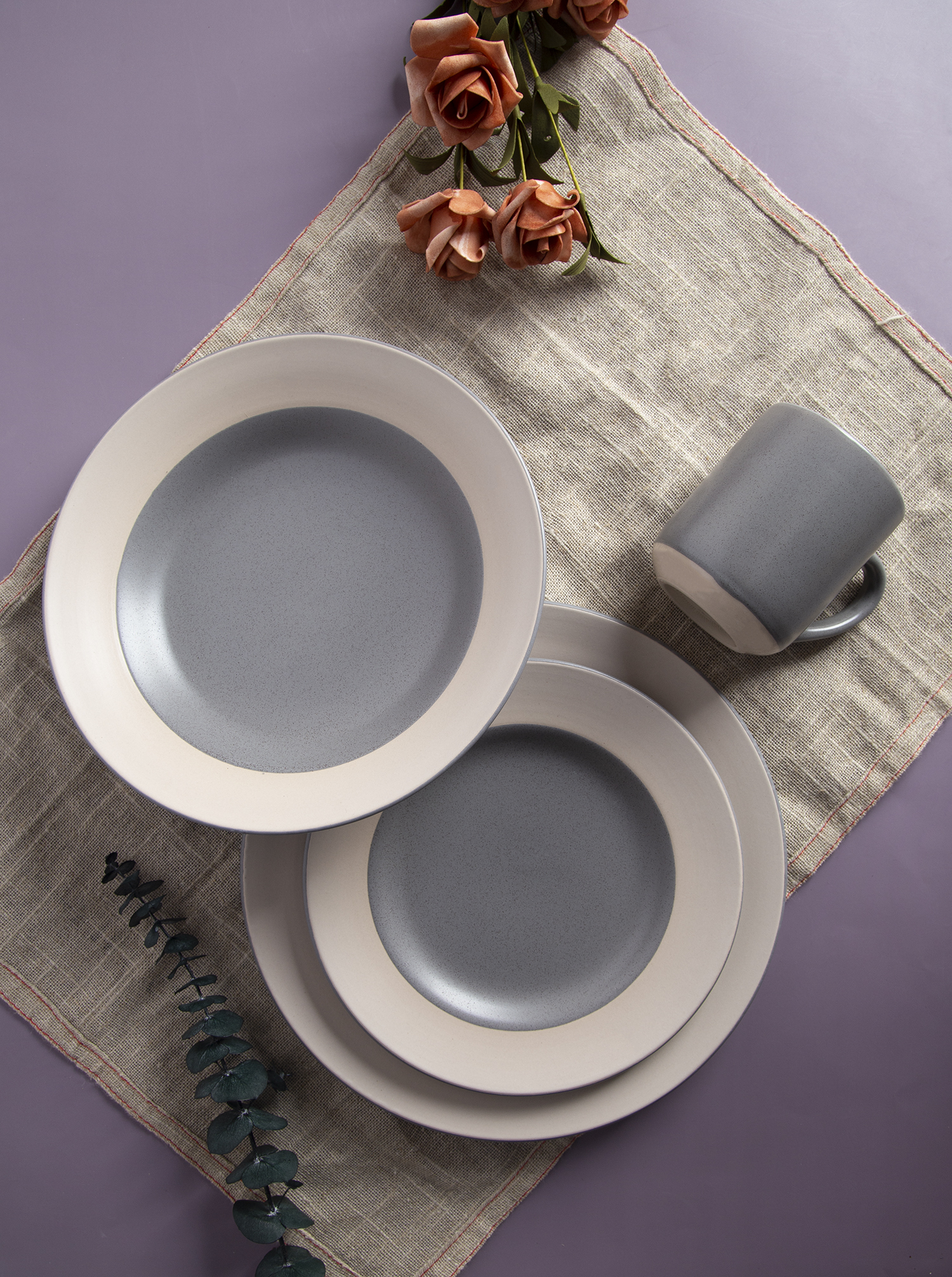 CHANGSHA HAPPY GO Spring Blossom Matte Reactive Glaze Stoneware Set | Soft Pastel Hues |Dopamine Series Ceramics|happygodinnerware.com