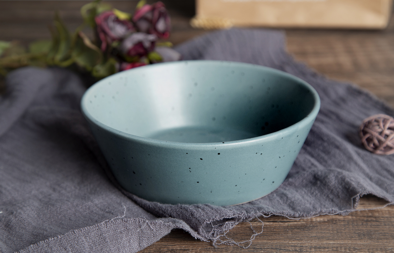 CHANGSHA HAPPY GO Speckle Rhythm Matte Stoneware Collection | Sage, Charcoal & Black