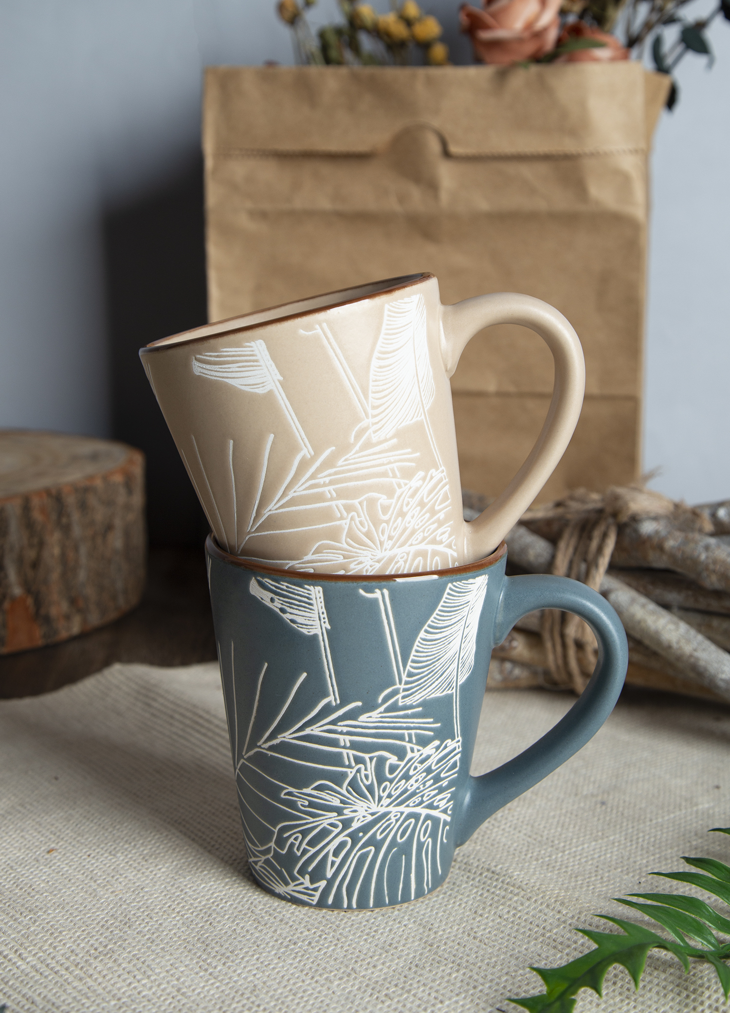 CHANGSHA HAPPY GO TROPICAL CANOPY Underglaze Screen-Print Stoneware Collection |happygodinnerware.com