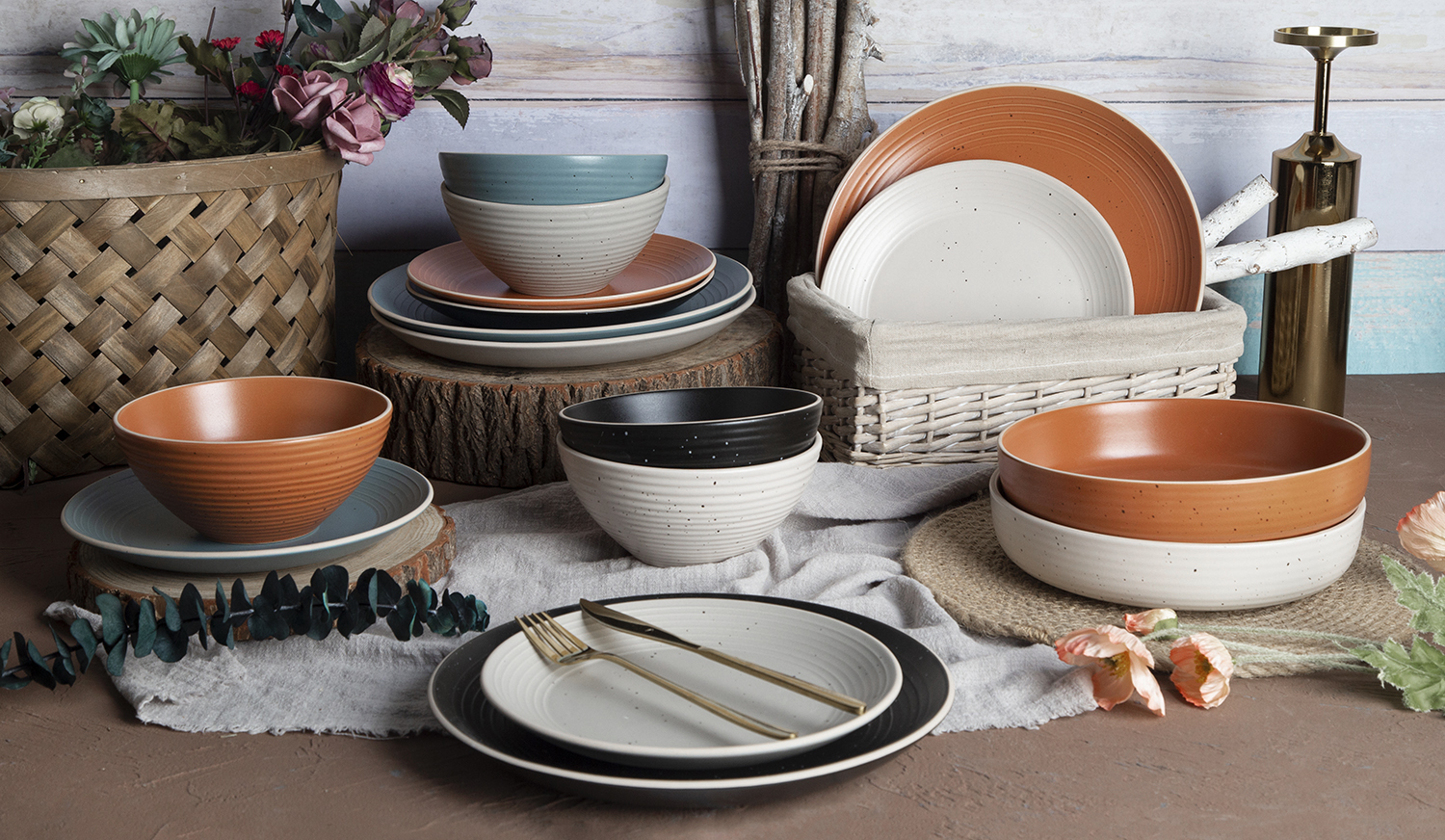 CHANGSHA HAPPY GO Earth & Ivory Speckled Relief |Dopamine Series Ceramics|happygodinnerware.com