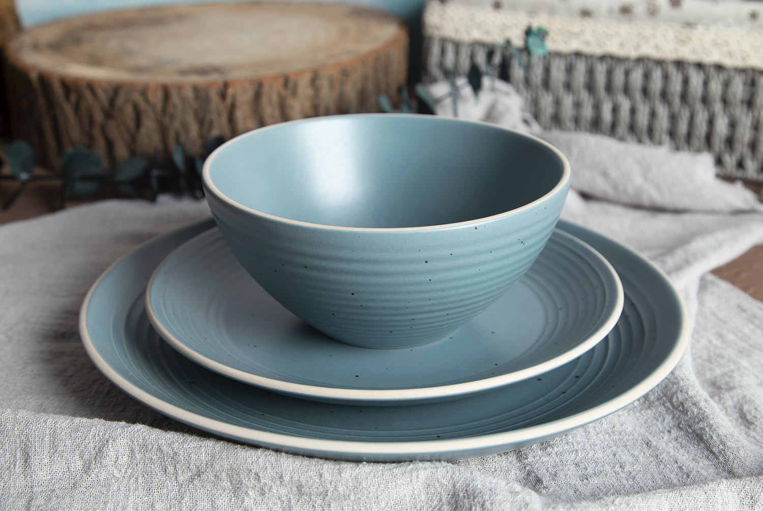 CHANGSHA HAPPY GO Earth & Ivory Speckled Relief |Dopamine Series Ceramics|happygodinnerware.com