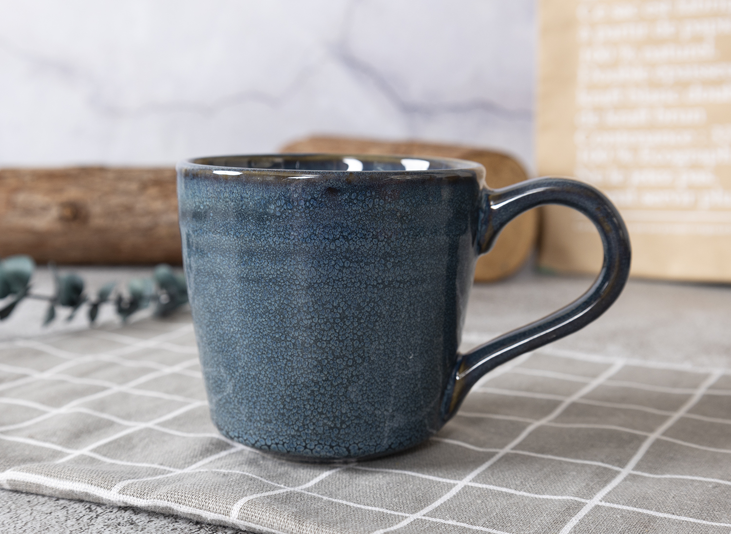 CHANGSHA HAPPY GO  Embossed Blue-Green Reactive Glaze Stoneware Dinnerware Set – Textured Spiral Relief Ceramic Plates, Bowls, and Mug  |happygodinnerware.com