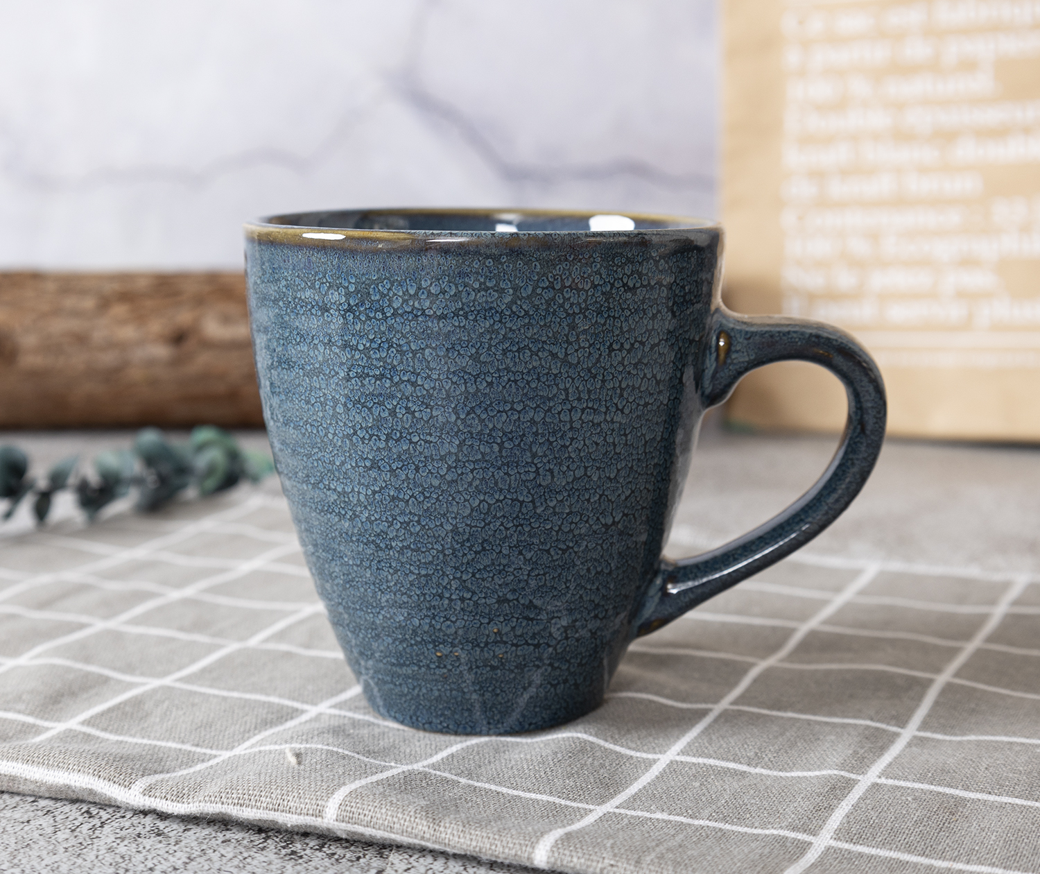 CHANGSHA HAPPY GO  Embossed Blue-Green Reactive Glaze Stoneware Dinnerware Set – Textured Spiral Relief Ceramic Plates, Bowls, and Mug  |happygodinnerware.com