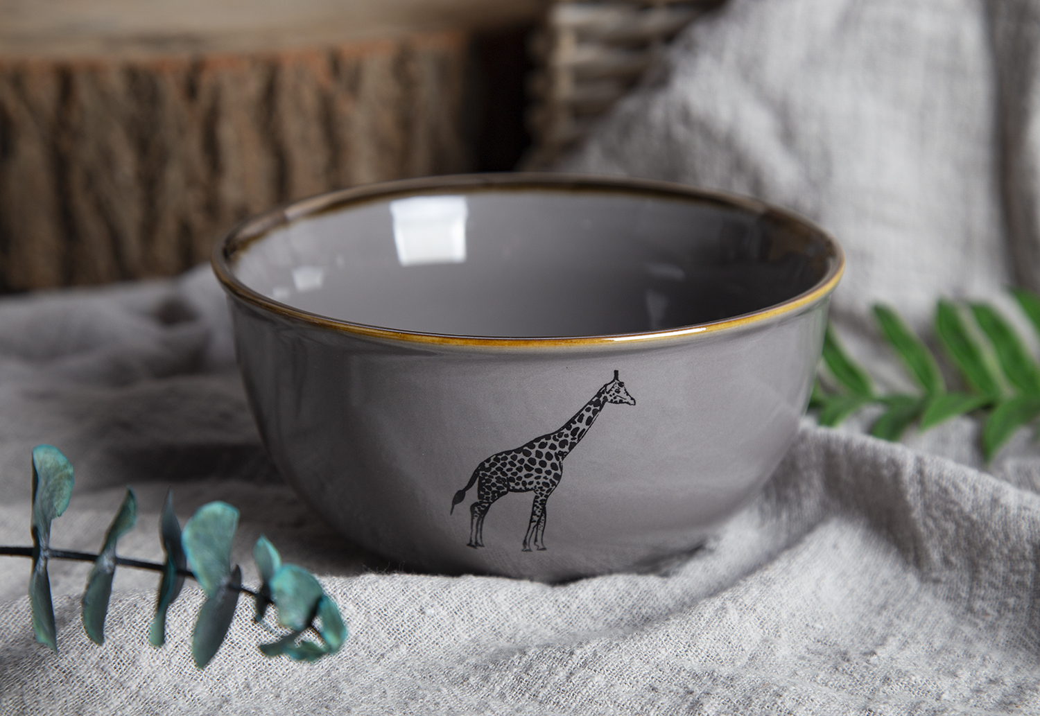CHANGSHA HAPPY GO Animal Illustration Screen Printed New Bone China Mugs and Bowls |Dopamine Series Ceramics|happygodinnerware.com