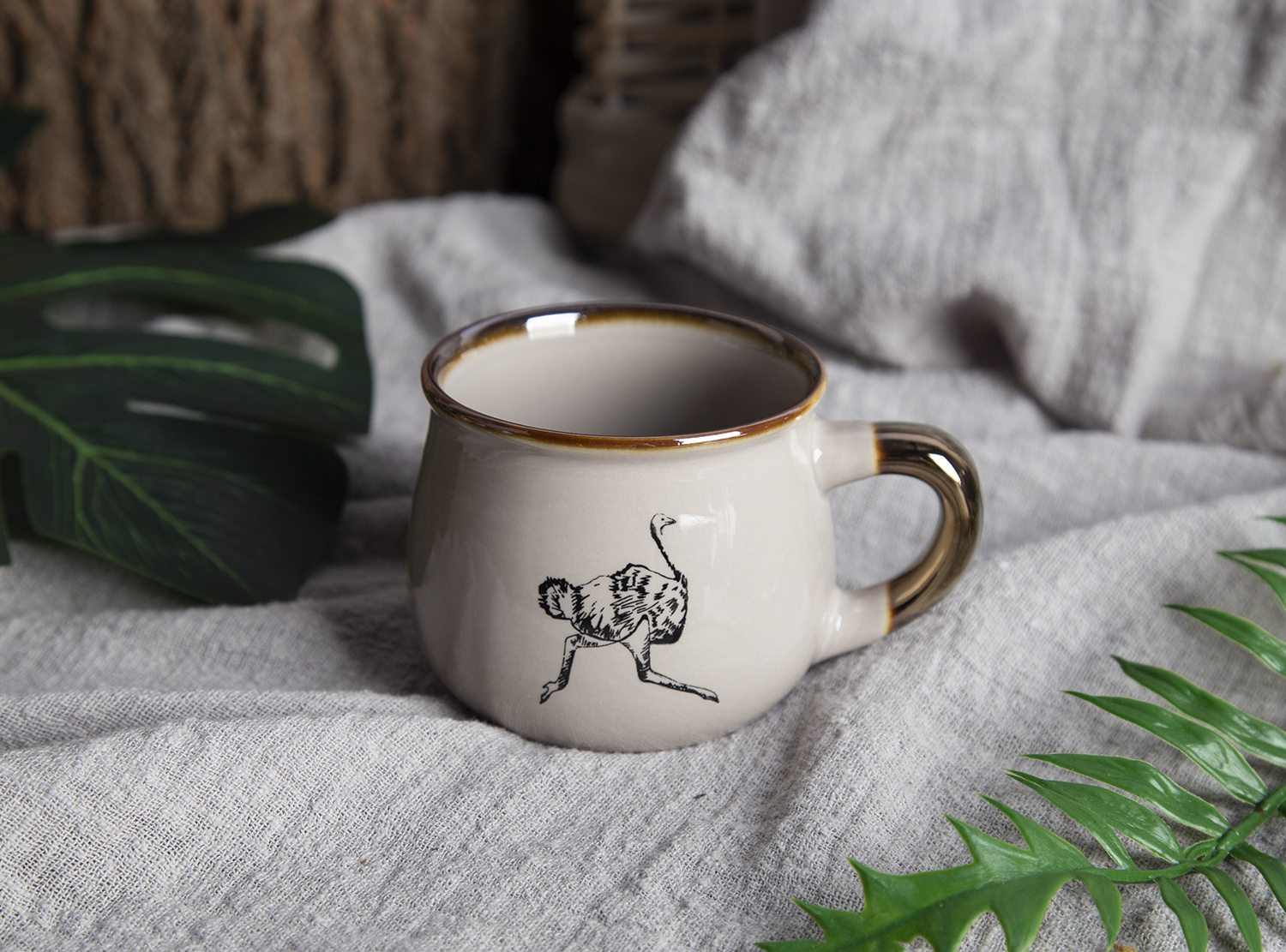 CHANGSHA HAPPY GO Animal Illustration Screen Printed New Bone China Mugs and Bowls |Dopamine Series Ceramics|happygodinnerware.com