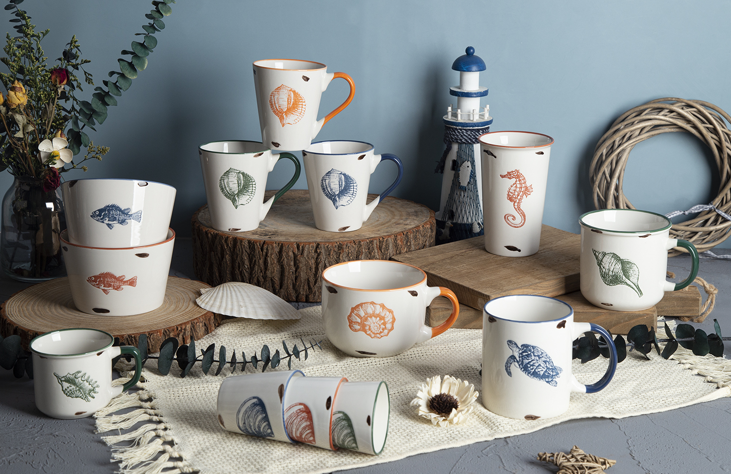 ​CHANGSHA HAPPY GO Screen Printed Antique Style New Bone China Mugs |Dopamine Series Ceramics|happygodinnerware.com