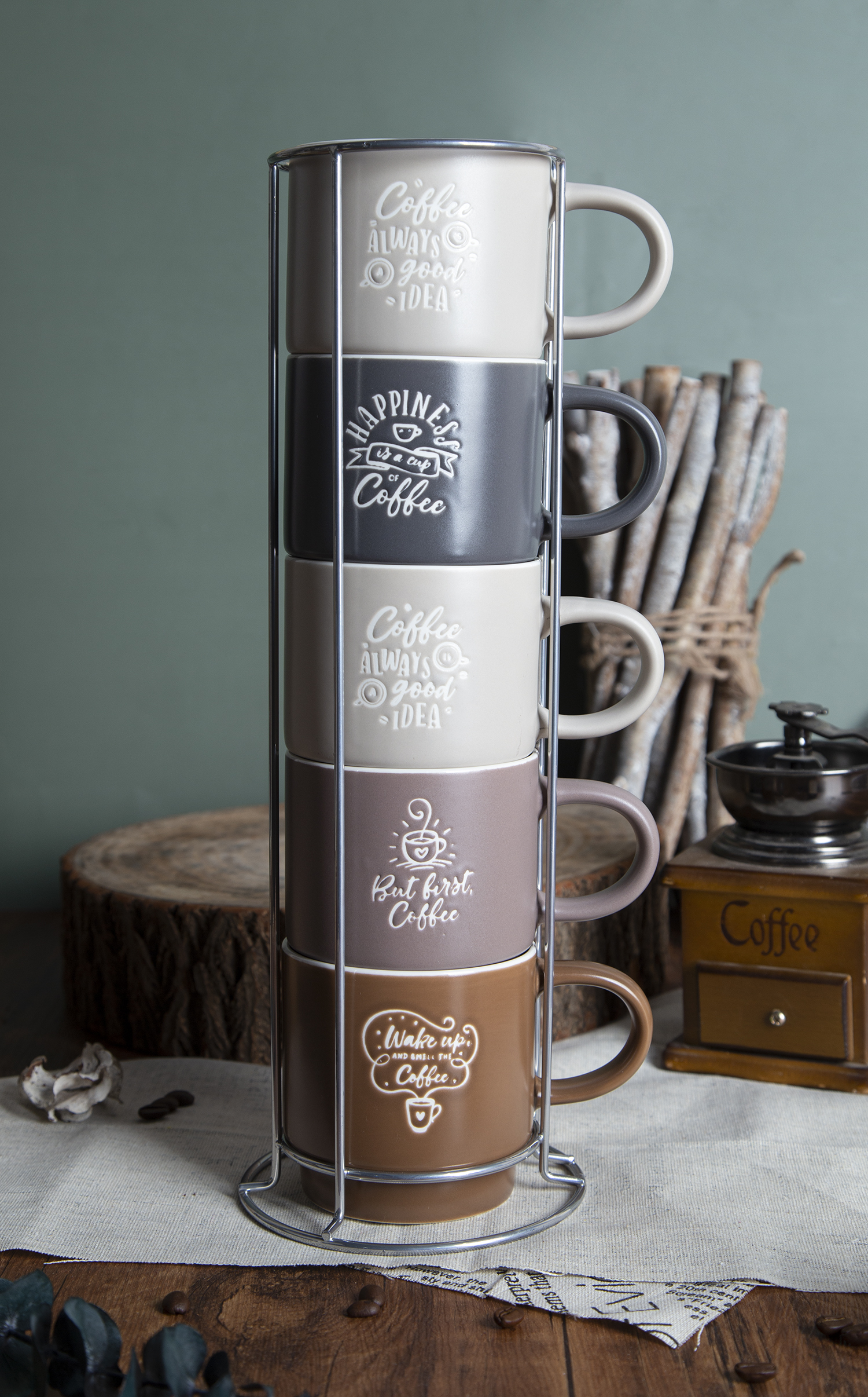 ​CHANGSHA HAPPY GO Colored Glaze New Bone China Mugs with Under-Glaze Silk Screen Printing |happygodinnerware.com