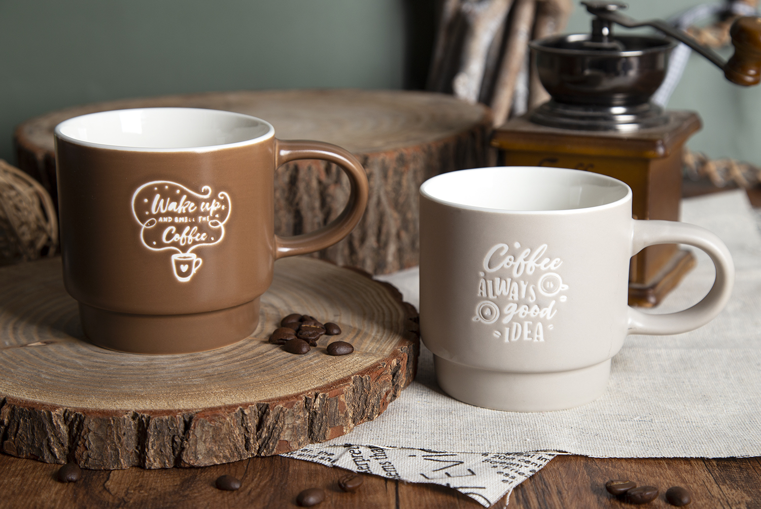 ​CHANGSHA HAPPY GO Colored Glaze New Bone China Mugs with Under-Glaze Silk Screen Printing |happygodinnerware.com