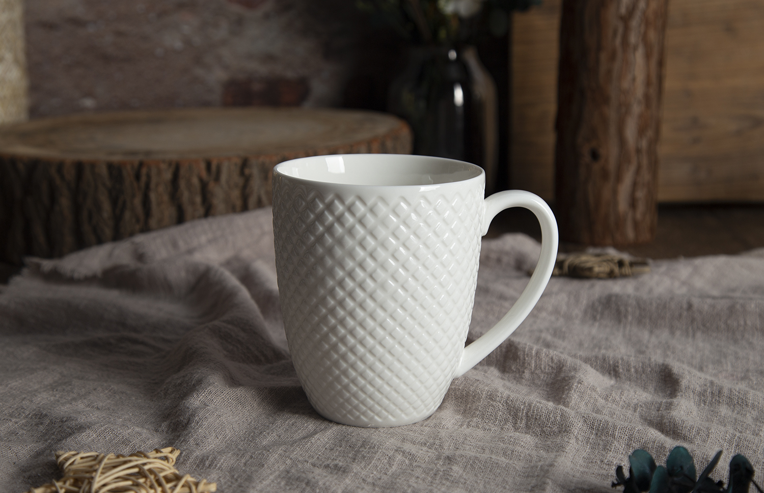 CHANGSHA HAPPY GO Diamond-Embossed New Bone China Dinnerware | happygodinnerware.com