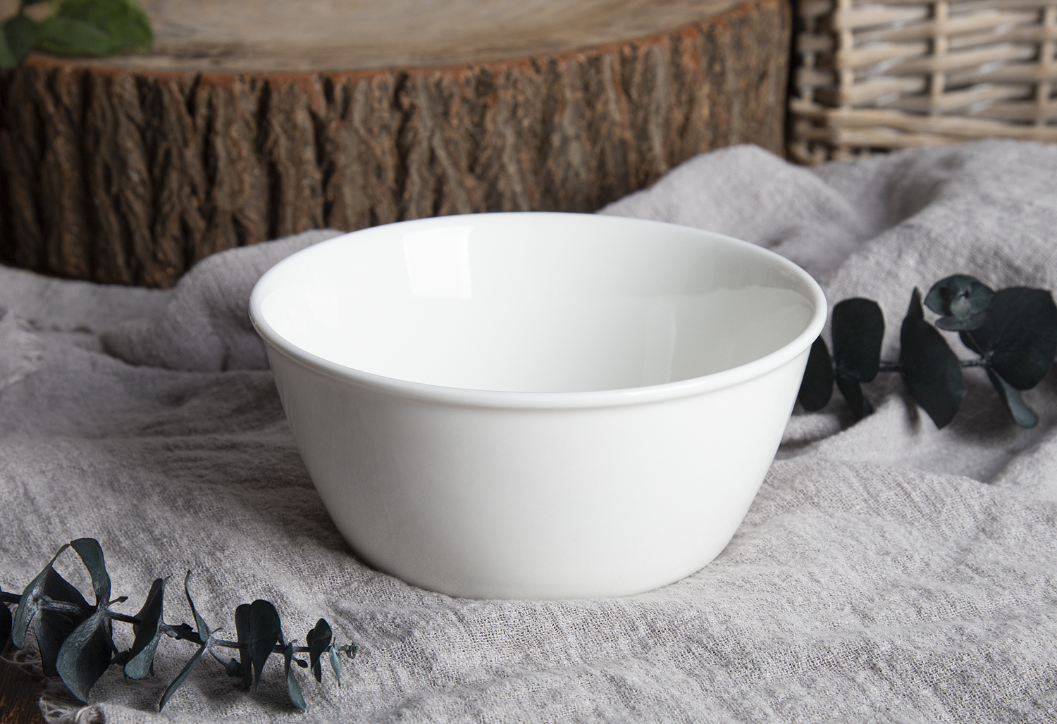 CHANGSHA HAPPY GO Classic White Bone China Bowl Set |happygodinnerware.com