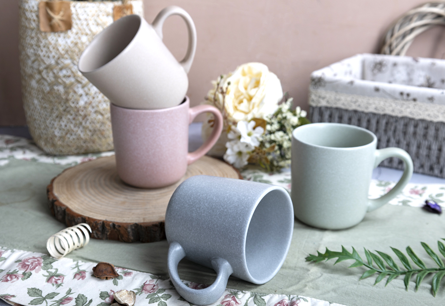 CHANGSHA HAPPY GO Spring Breeze Matte Reactive Glaze Stoneware Collection | Pastel Spring–Summer Palette |Dopamine Series Ceramics|happygodinnerware.com
