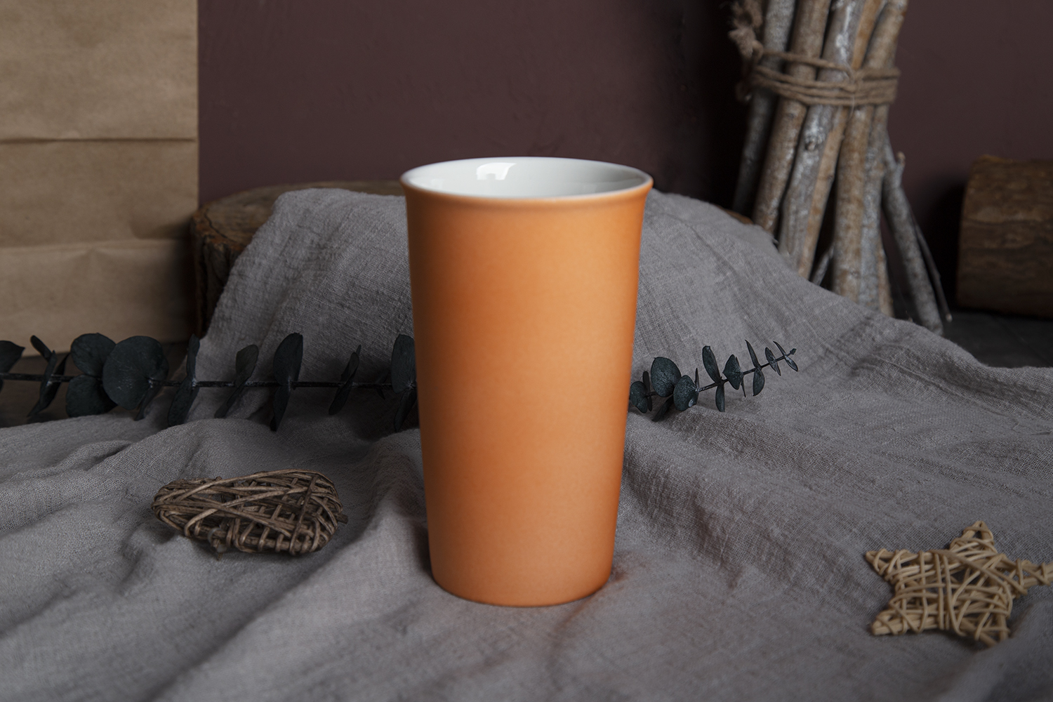 CHANGSHA HAPPY GO Gradient Electroplated Tall Mug in New Bone China with Soft Ombre Color Finish |happygodinnerware.com