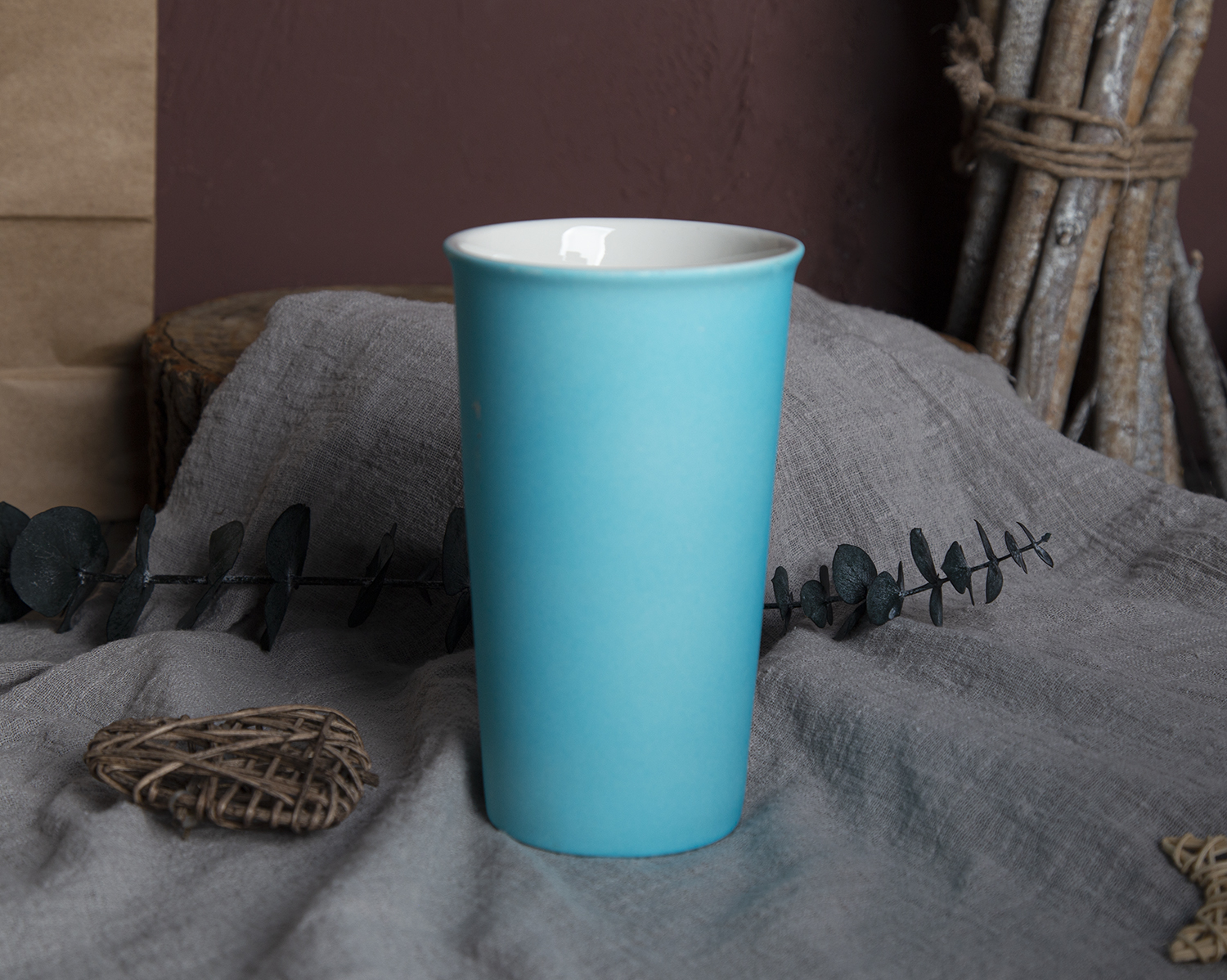 CHANGSHA HAPPY GO Gradient Electroplated Tall Mug in New Bone China with Soft Ombre Color Finish |happygodinnerware.com