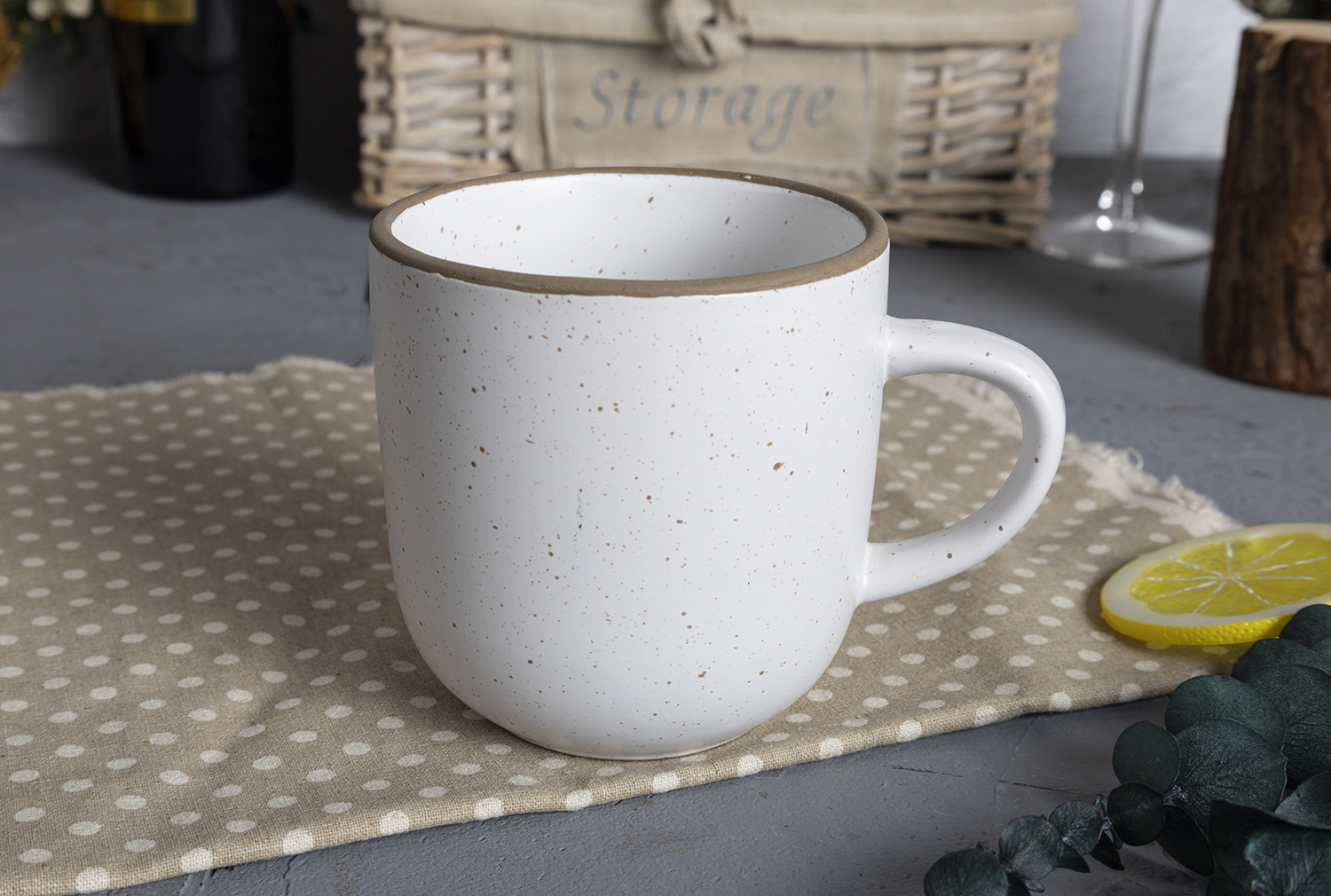 CHANGSHA HAPPY GO  Minimalist Speckled Stoneware Dinnerware Set with Matte Reactive Glaze and Soft White Finish |happygodinnerware.com