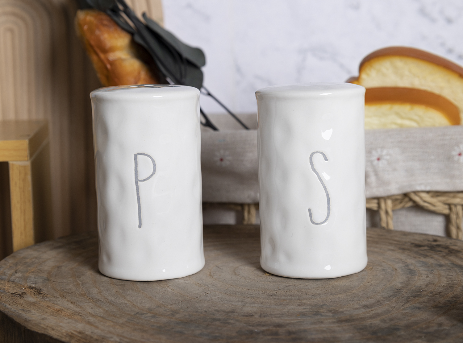 CHANGSHA HAPPY GO White Embossed Ceramic Kitchen Jar Collection with Script Lettering and Red Heart Decor Accents |happygodinnerware.com