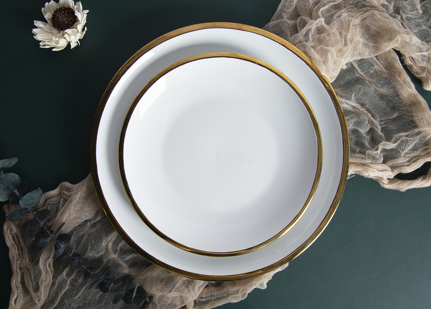 ​CHANGSHA HAPPY GO White Porcelain Dinnerware with Thick Gold Rim |happygodinnerware.com