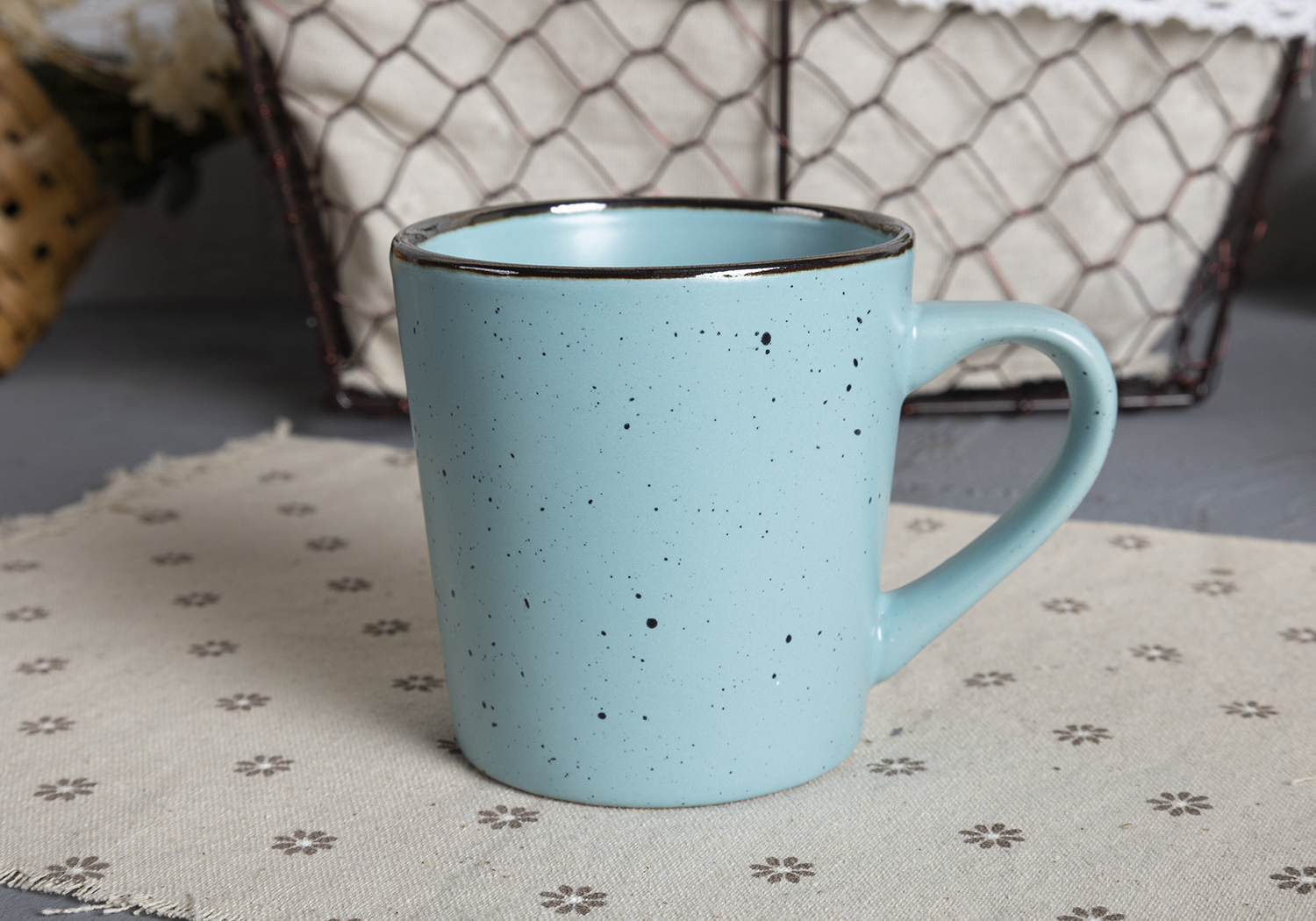 CHANGSHA HAPPY GO  Speckled Matte Blue Stoneware Tableware Set with Rustic Charm Finish |happygodinnerware.com