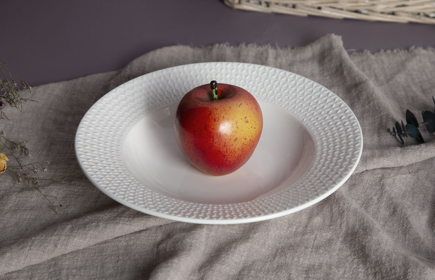 CHANGSHA HAPPY GO New Bone China Rice Grain Embossed Dinnerware | happygodinnerware.com